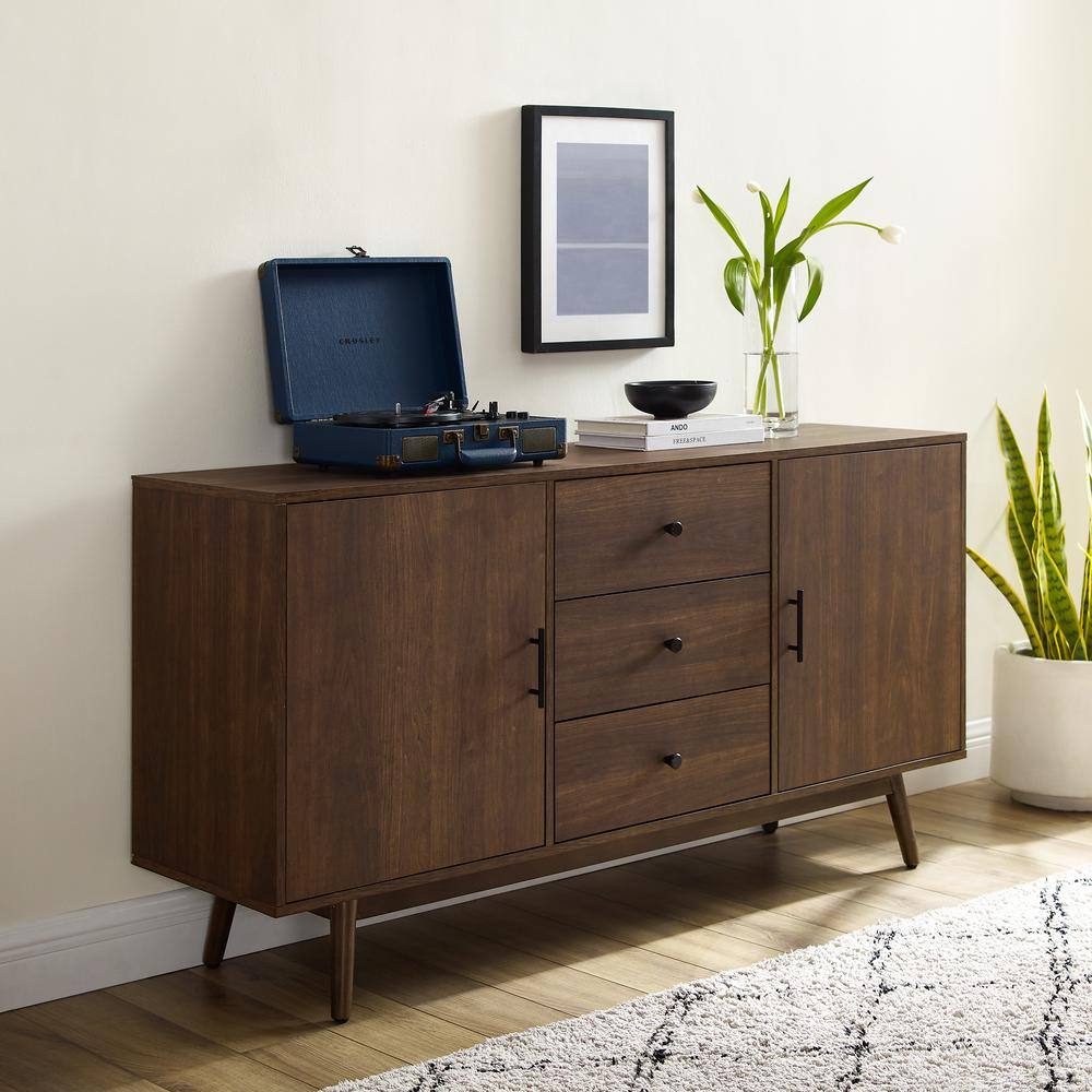 Alt View 6. Crosley Furniture - Lucas Sideboard - Brown.