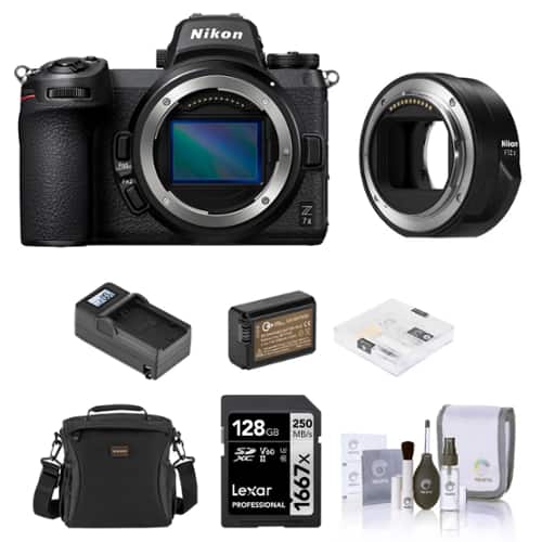 Bundle - Nikon - Z 7II Mirrorless Camera  FTZ II Mount Adapter, with Essentials Kit