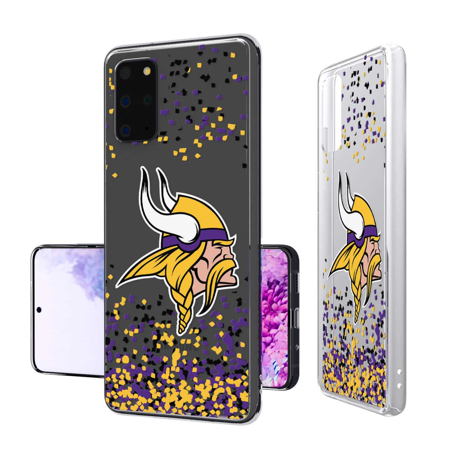 Keyscaper - NFL - Minnesota Vikings Galaxy Clear Case with Confetti Design - S22 - Multicolor price history on PriceWatchPro