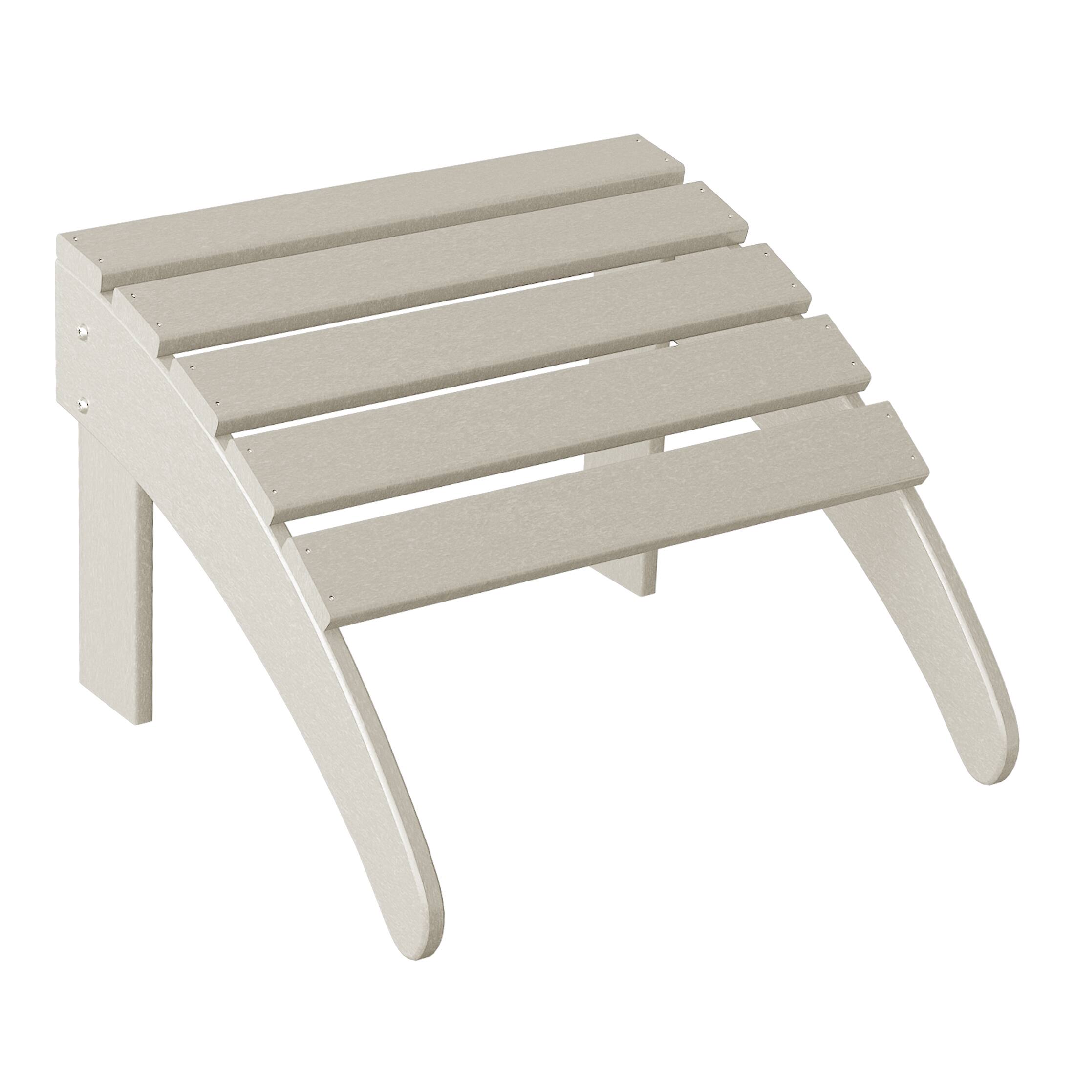 Alt View 4. WestinTrends - WestinTrends Highland 2-Piece Outdoor Patio HDPE Adirondack Chair With Ottoman and Cup Holder Set - Sand.