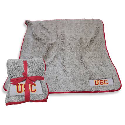 Front. Logo Brands - USC Trojans 50" x 60" Frosty Fleece Team Blanket - Multicolor.