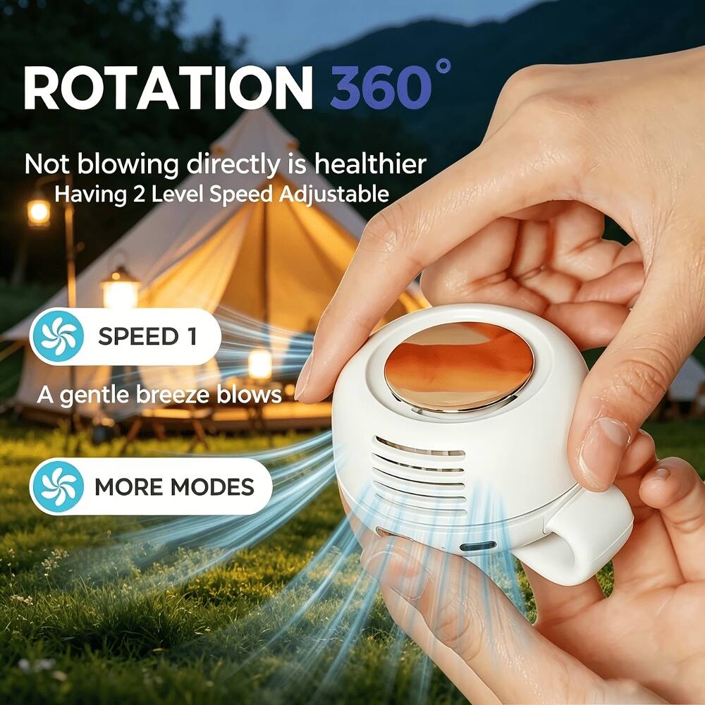 ROTATION 360°  
Not blowing directly is healthier  
Having 2 Level Speed Adjustable  

SPEED 1  
A gentle breeze blows  

MORE MODES
