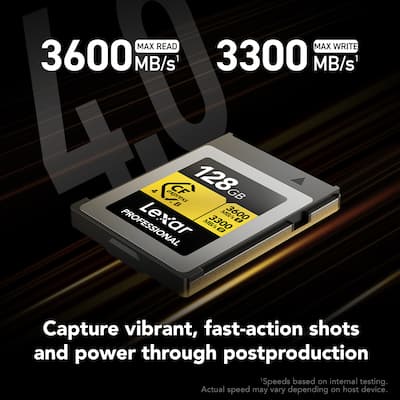 Lexar Professional GOLD CFexpress 4.0 Type B 128 GB LCXEXP4128G Lexar Professional GOLD CFexpress 4.0 Type B 128 GB LCXEXP4128G