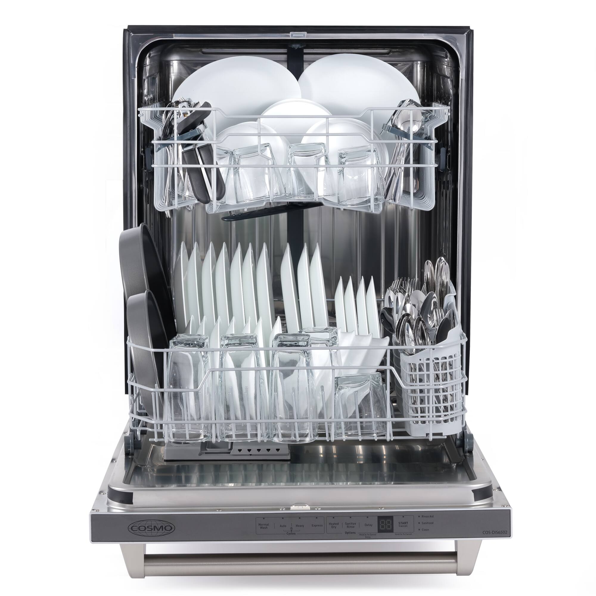 Alt View 7. COSMO - COS-DIS6502 24 in. Top Control Built-In Tall Tub Dishwasher in Fingerprint Resistant - Stainless Steel.