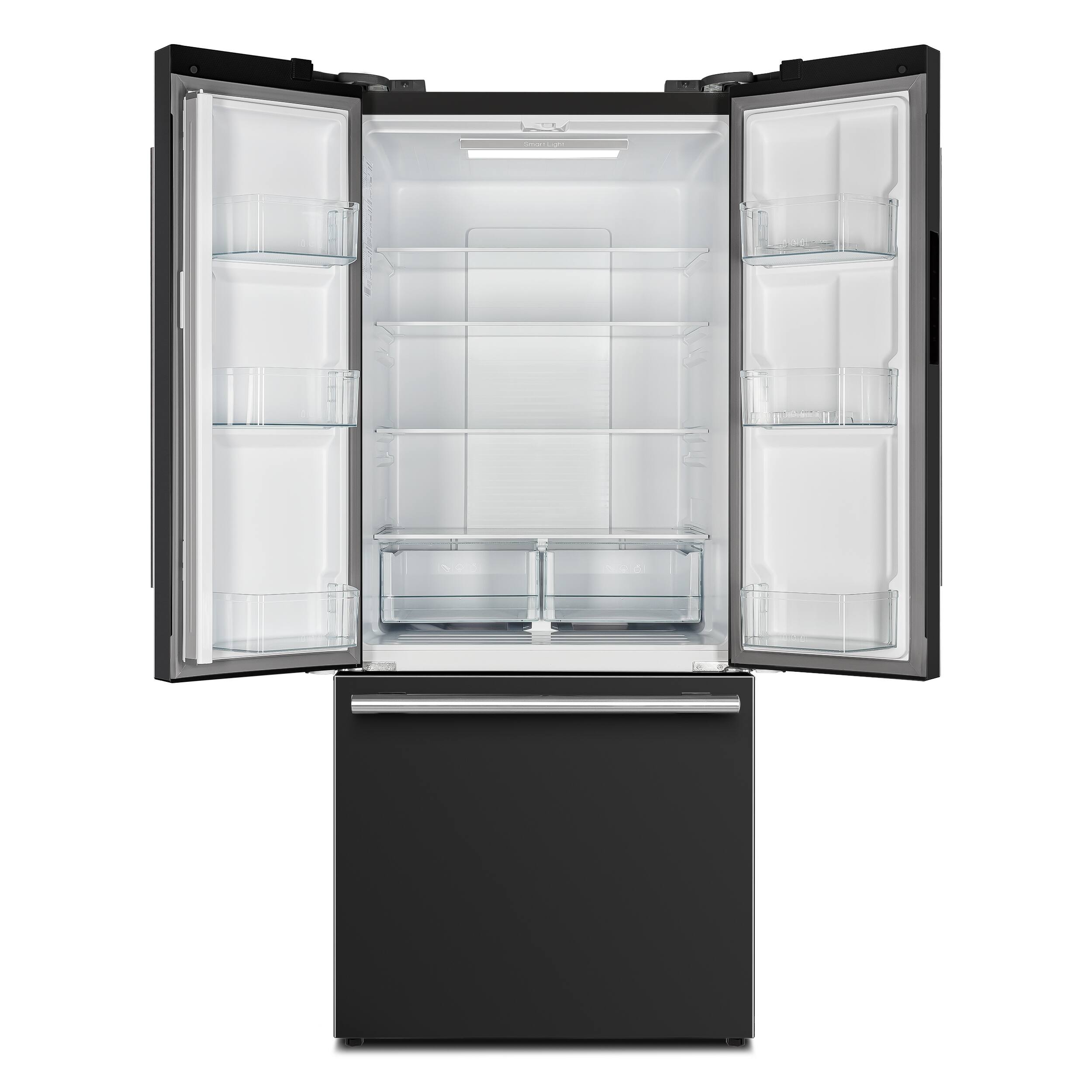 Alt View 4. Forno Appliances - Gallipoli 17.5 Cu. Ft. Freestanding French Door Refrigerator - Black.