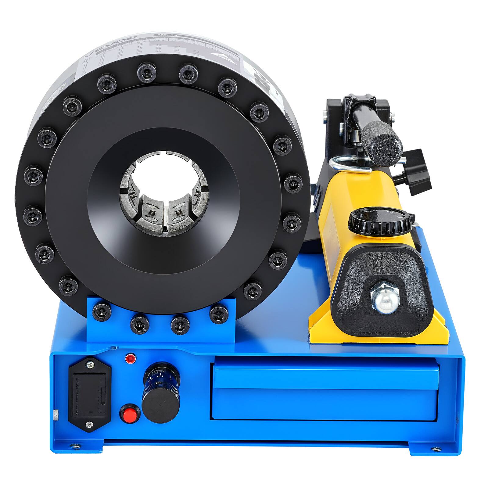 Alt View 5. VEVOR - High Pressure Hydraulic Hose Crimper, Manual Hose Crimping Tool with 8 Dies & 0.24"-1.1" Crimping Range - Blue+Black.