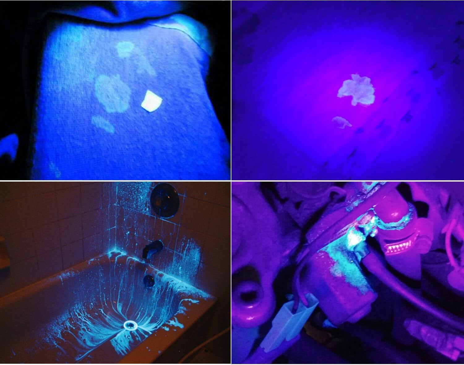Alt View 4. HQRP - 68 LED 395 nm UV Blacklight Flashlight for Urine Stain Detection, Hotel Inspection, Scorpion Finding.