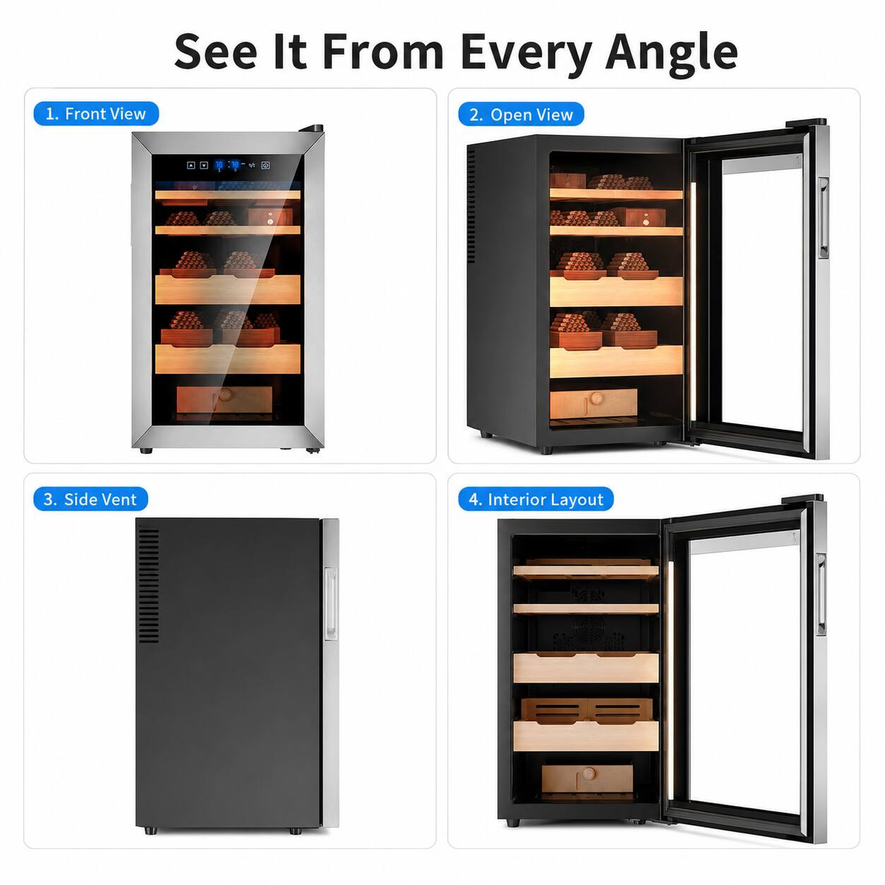 See It From Every Angle

1. Front View
2. Open View
3. Side Vent
4. Interior Layout