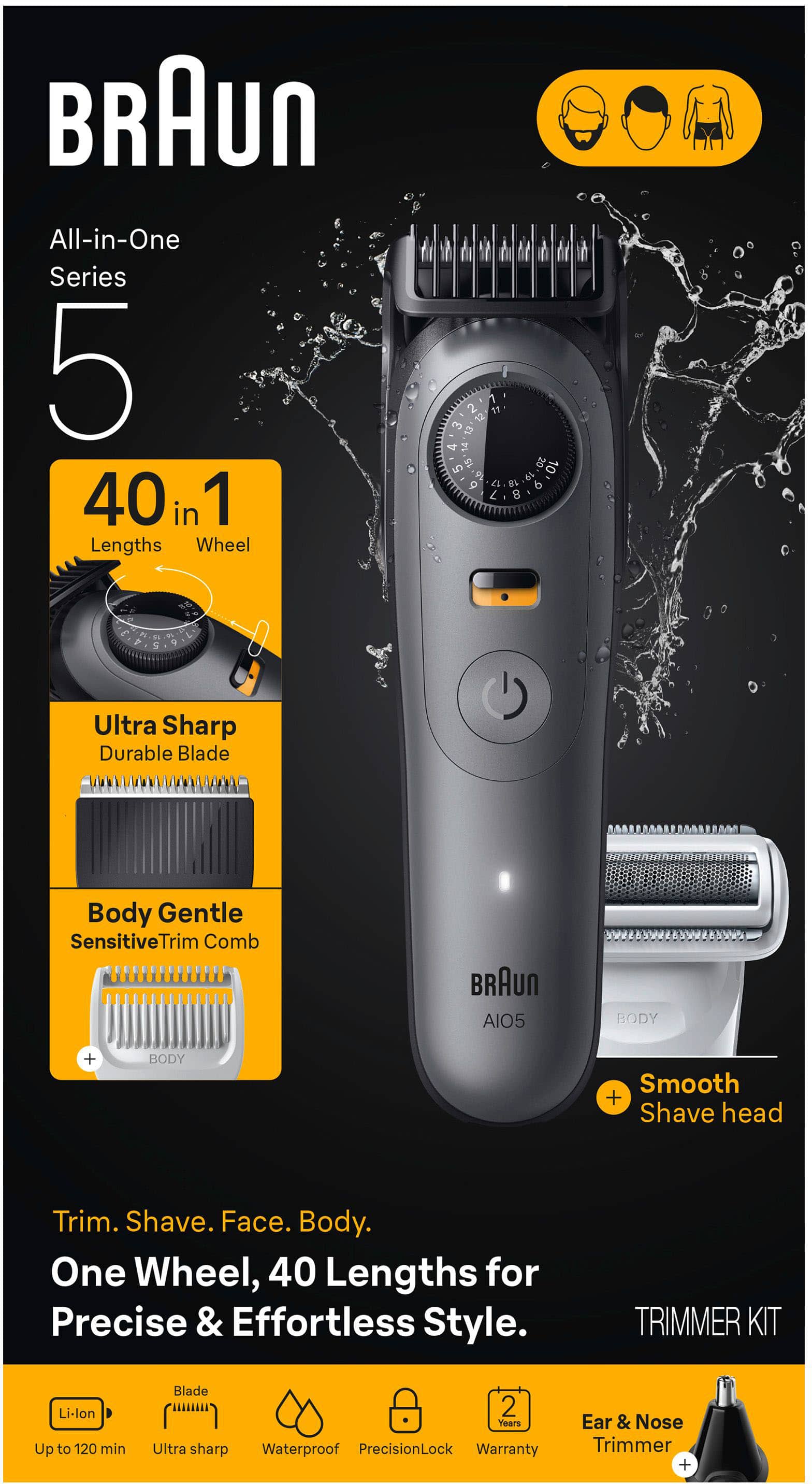 Braun Series 5 All in one 5510 Electric Shaver Trimmer Moonstone