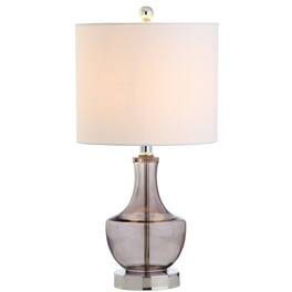 Jonathan Y - Colette 20" Mini Glass LED Table Lamp, Smoked Gray - Smoke Gray