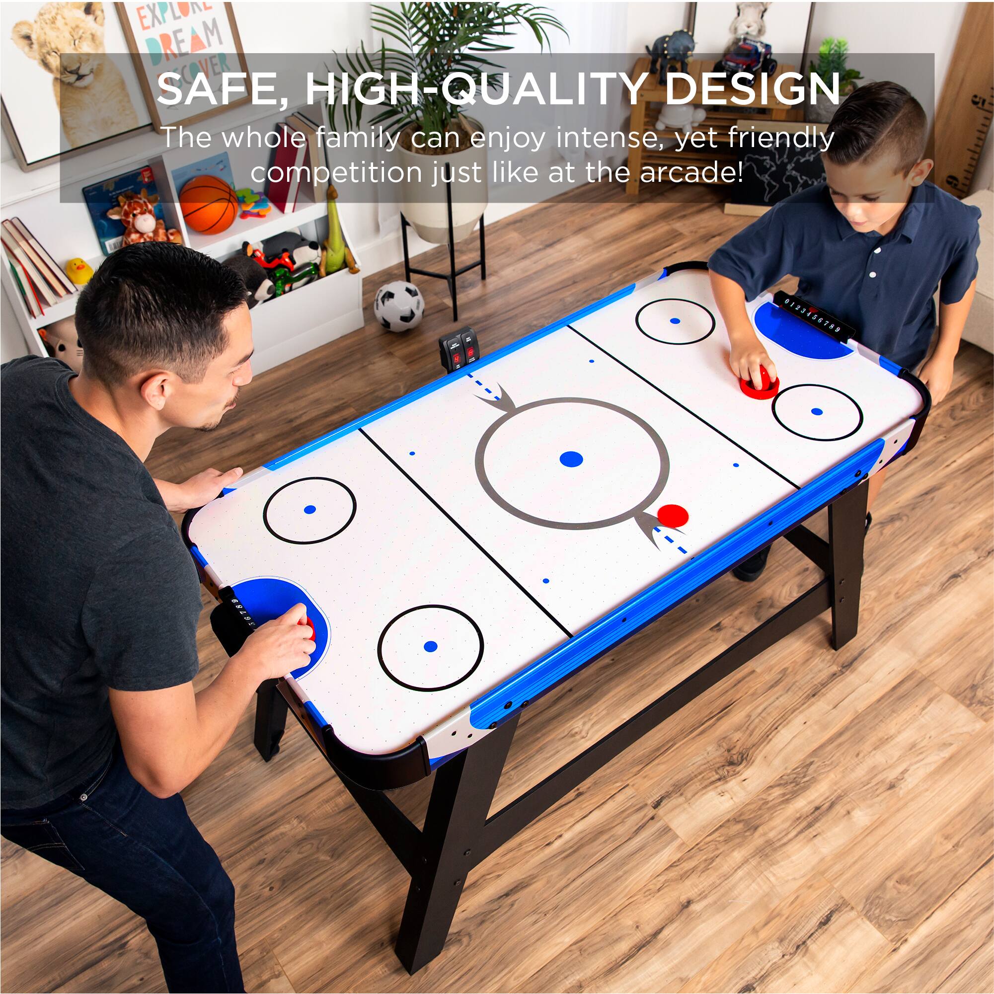 Best Choice Products 58in Mid Size Air Hockey Table for Game Room