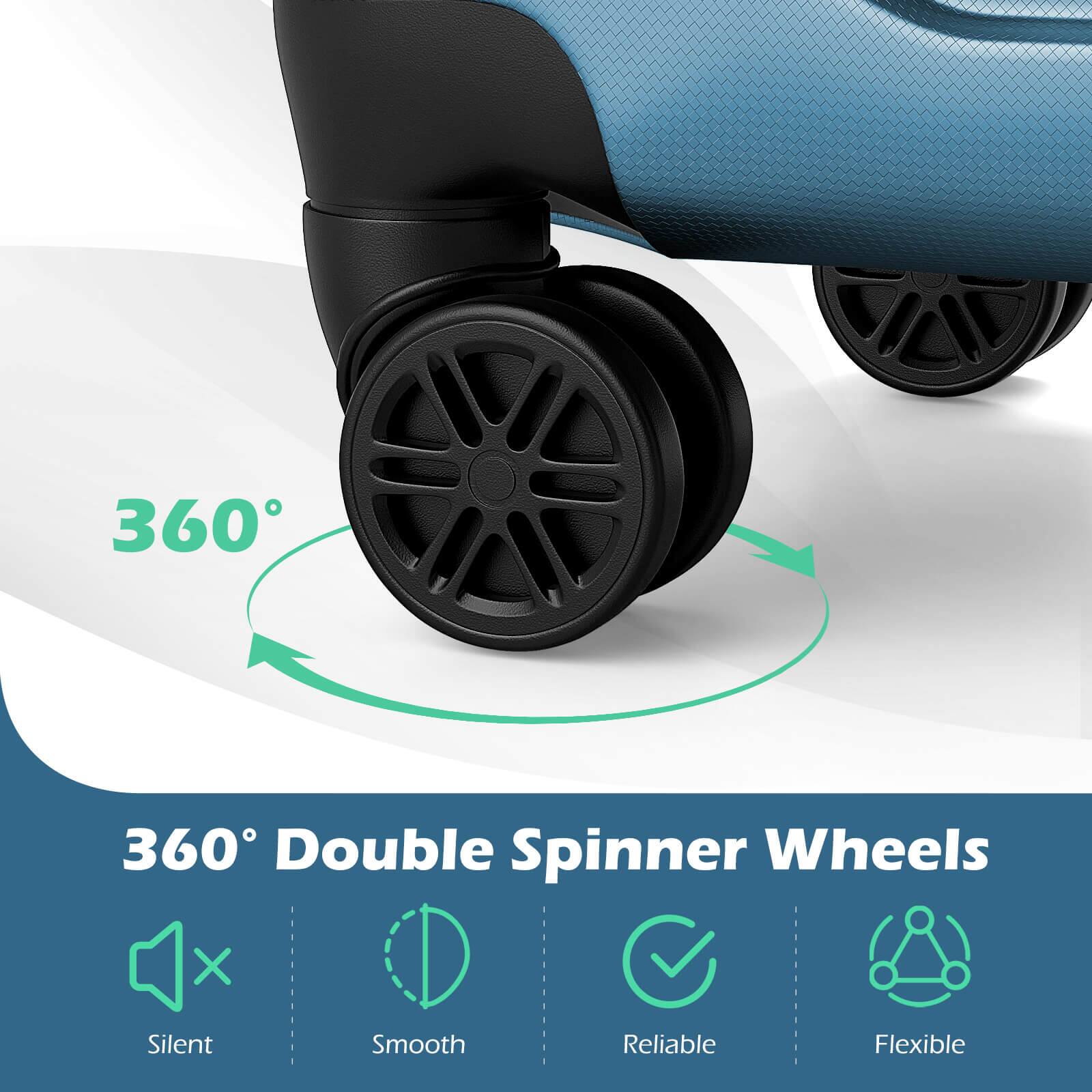 360° Double Spinner Wheels  
Silent, Smooth, Reliable, Flexible