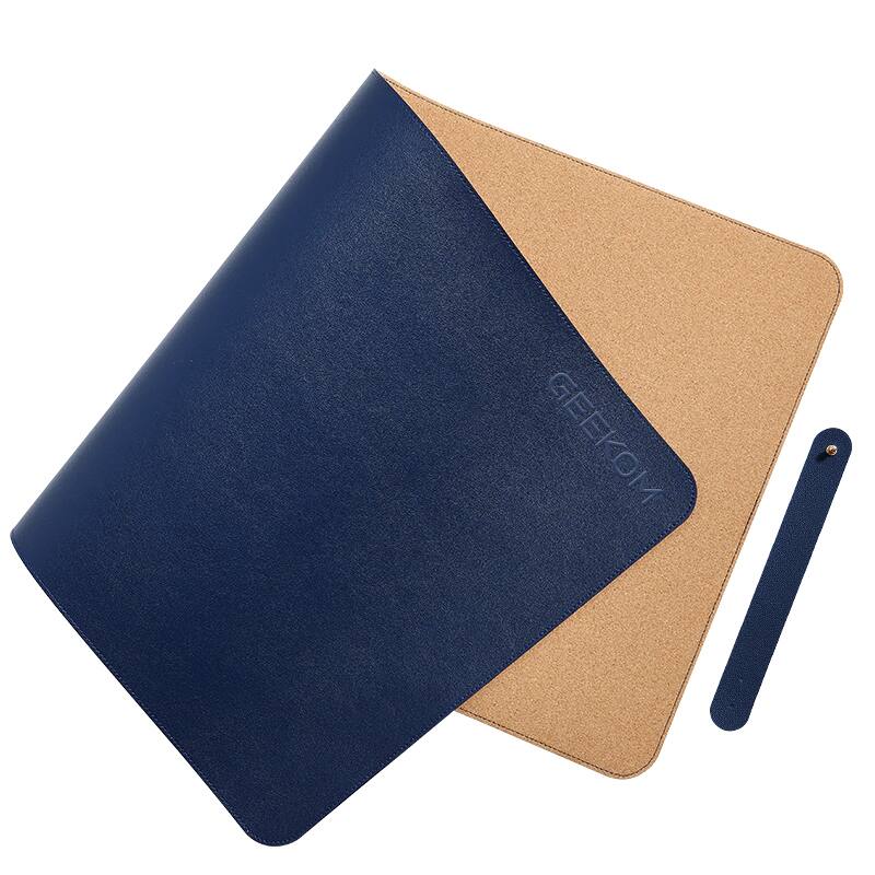 Alt View 1. GEEKOM - Premium Eco-Leather Mouse Pad - Navy Blue.