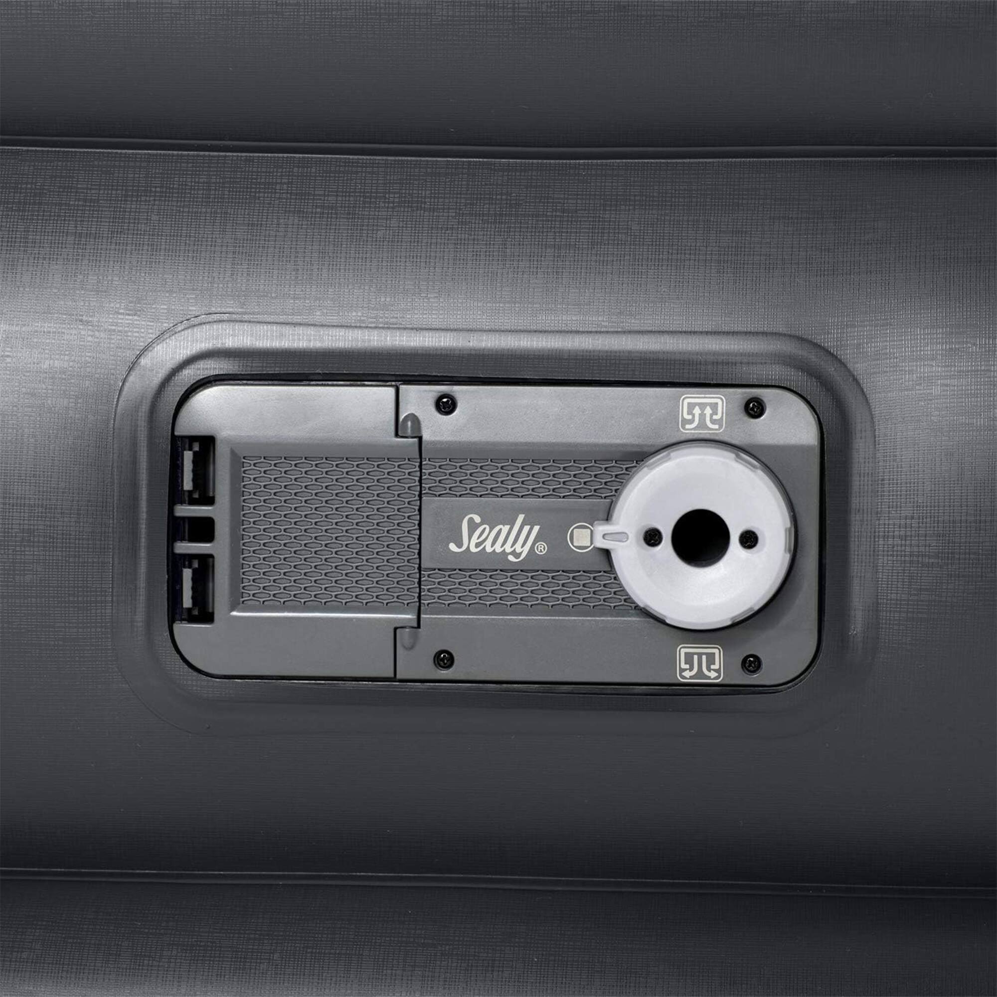 Alt View 4. Sealy - Sealy Tritech Twin Sized 20" Air Mattress Bed 2 Person w/ Built-In AC Pump & Bag - Gray.