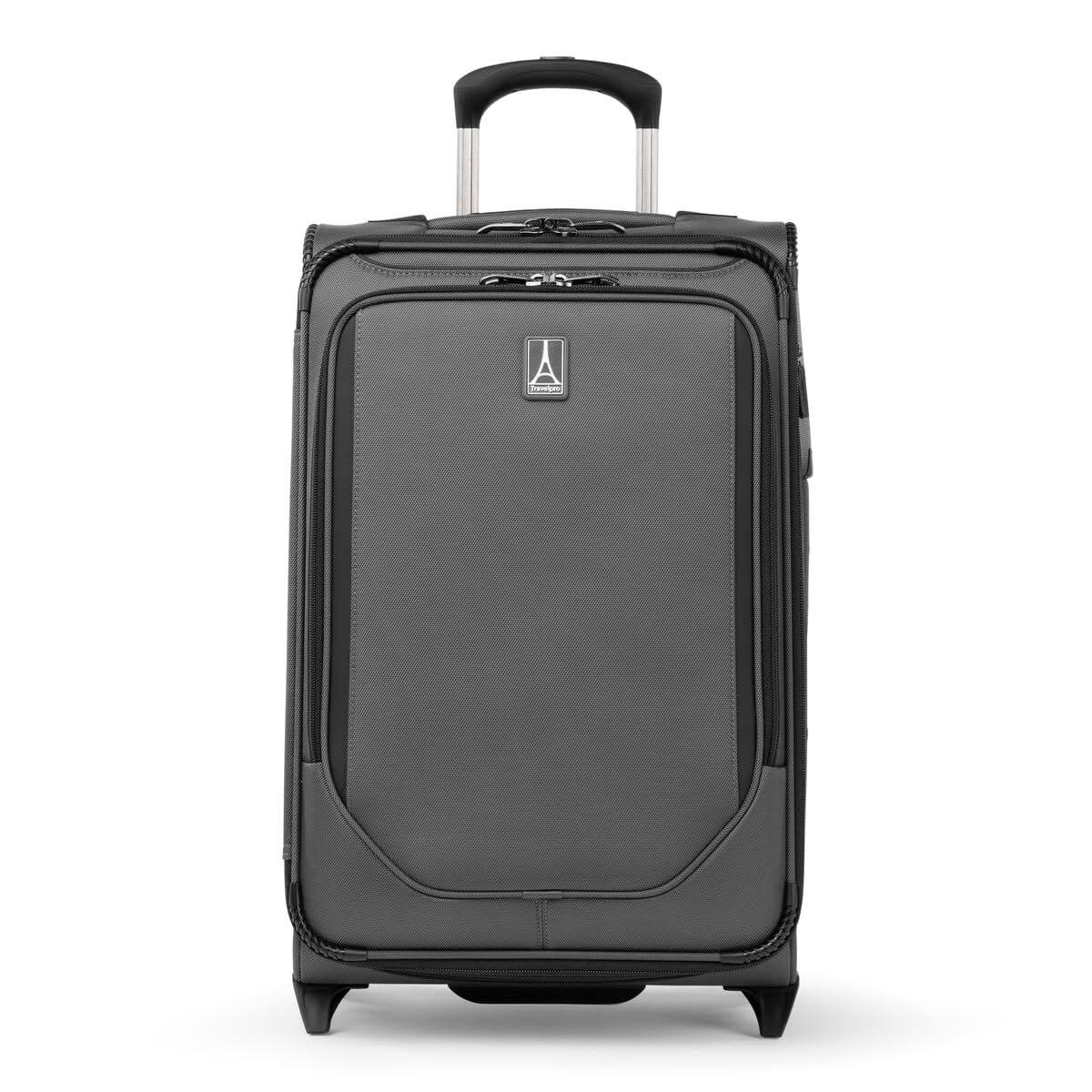 "Travelpro - Crew Classic Lightweight Softside Expandable 22"" Carry On Spinner - Titanium Grey" price history on PriceWatchPro