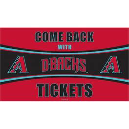 Evergreen Enterprises - Arizona Diamondbacks 28" x 16" Come Back With Tickets Indoor/Outdoor Trapper Mat - Multicolor