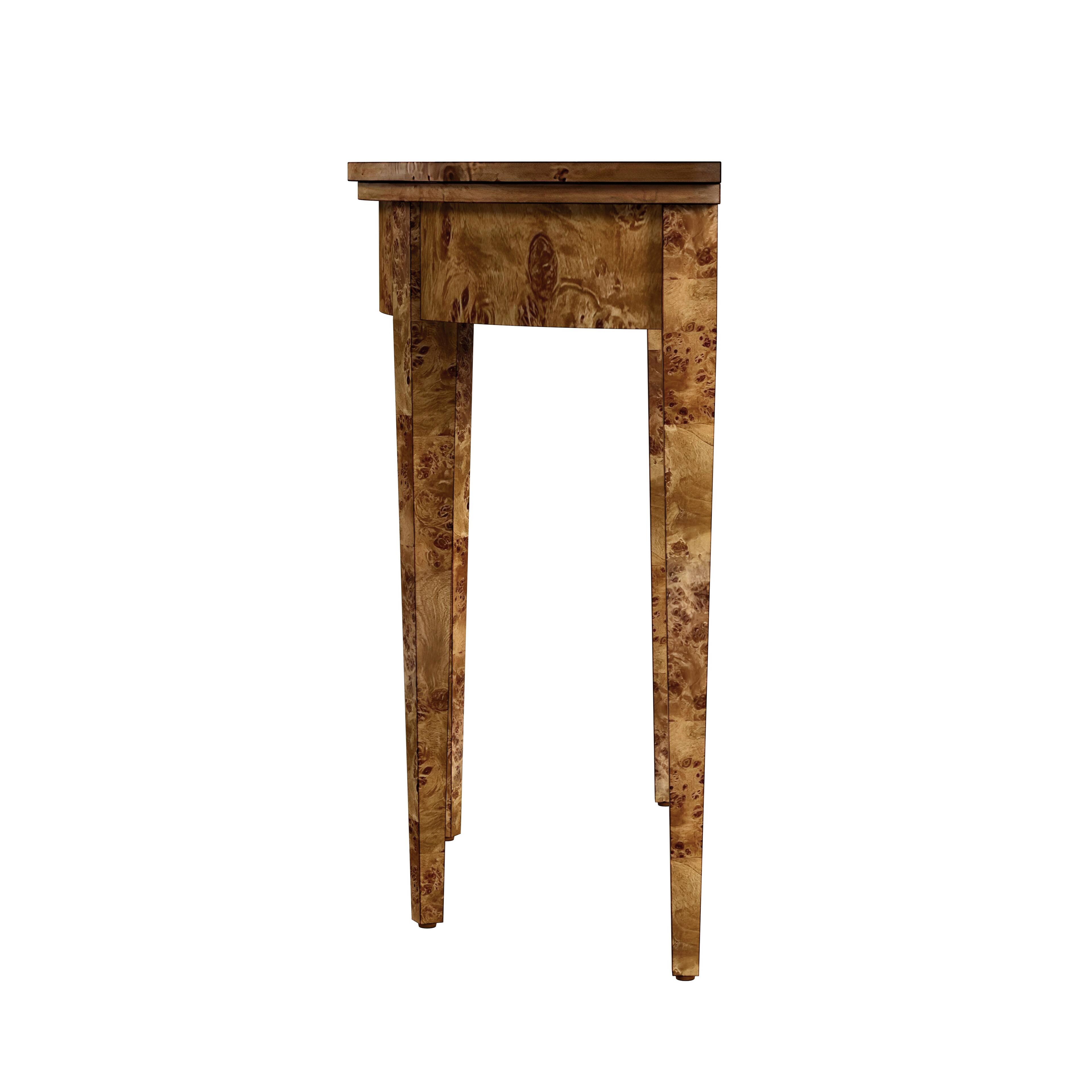 Alt View 2. Butler Specialty - Hampton 36 in. W Demilune Wood 1 Drawer Console Table - Medium Brown.