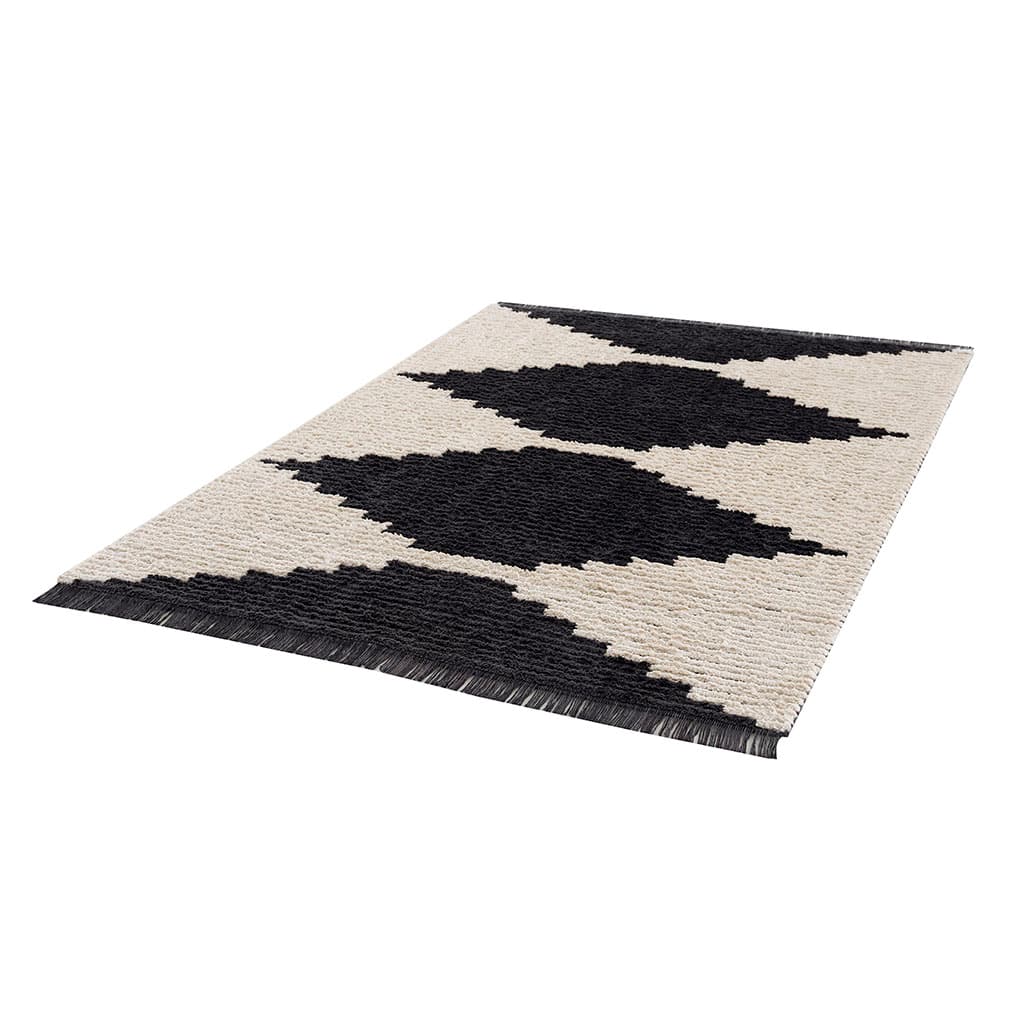 TinyHomie - Modern Area Rug - Black and Ivory