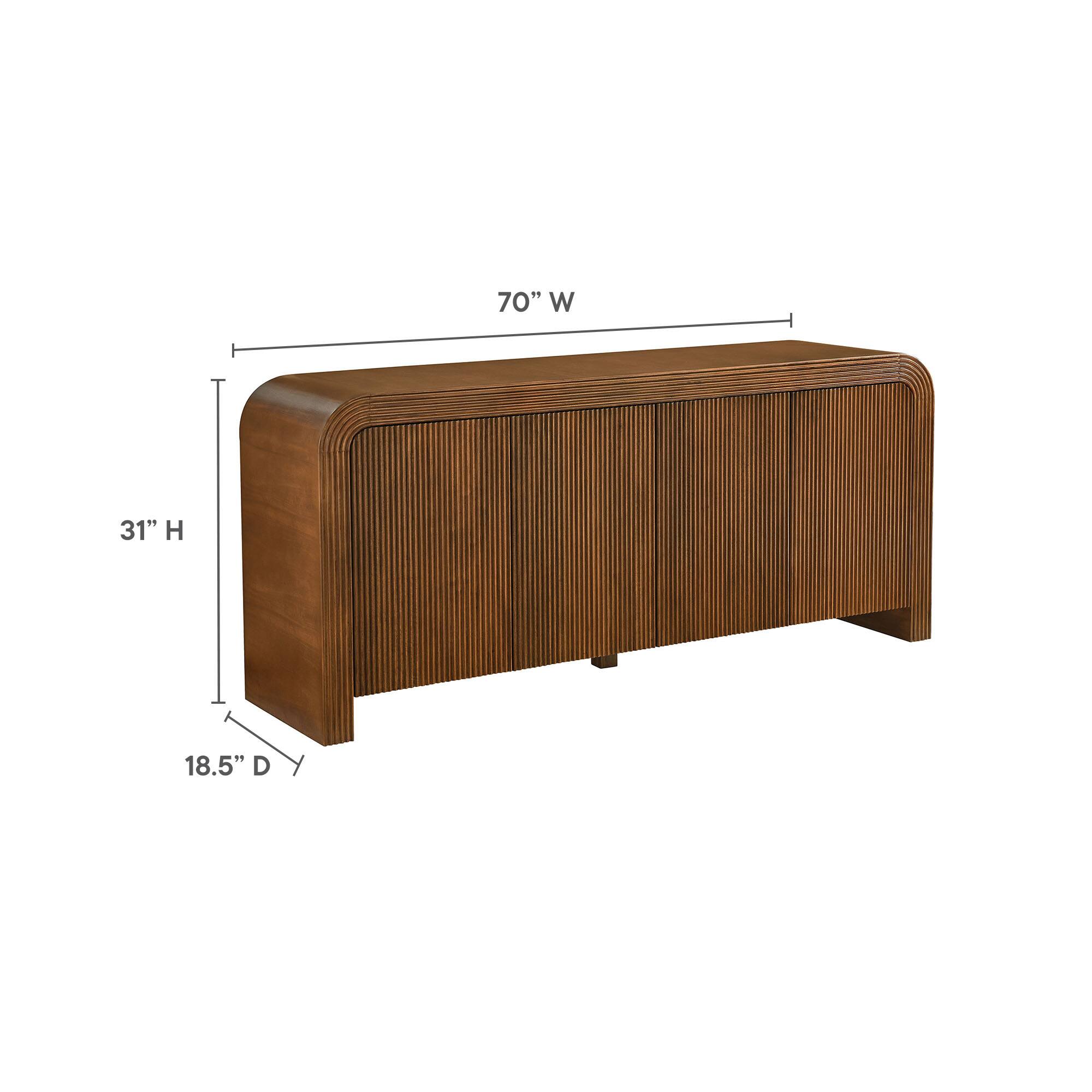 70" W x 31" H x 18.5" D