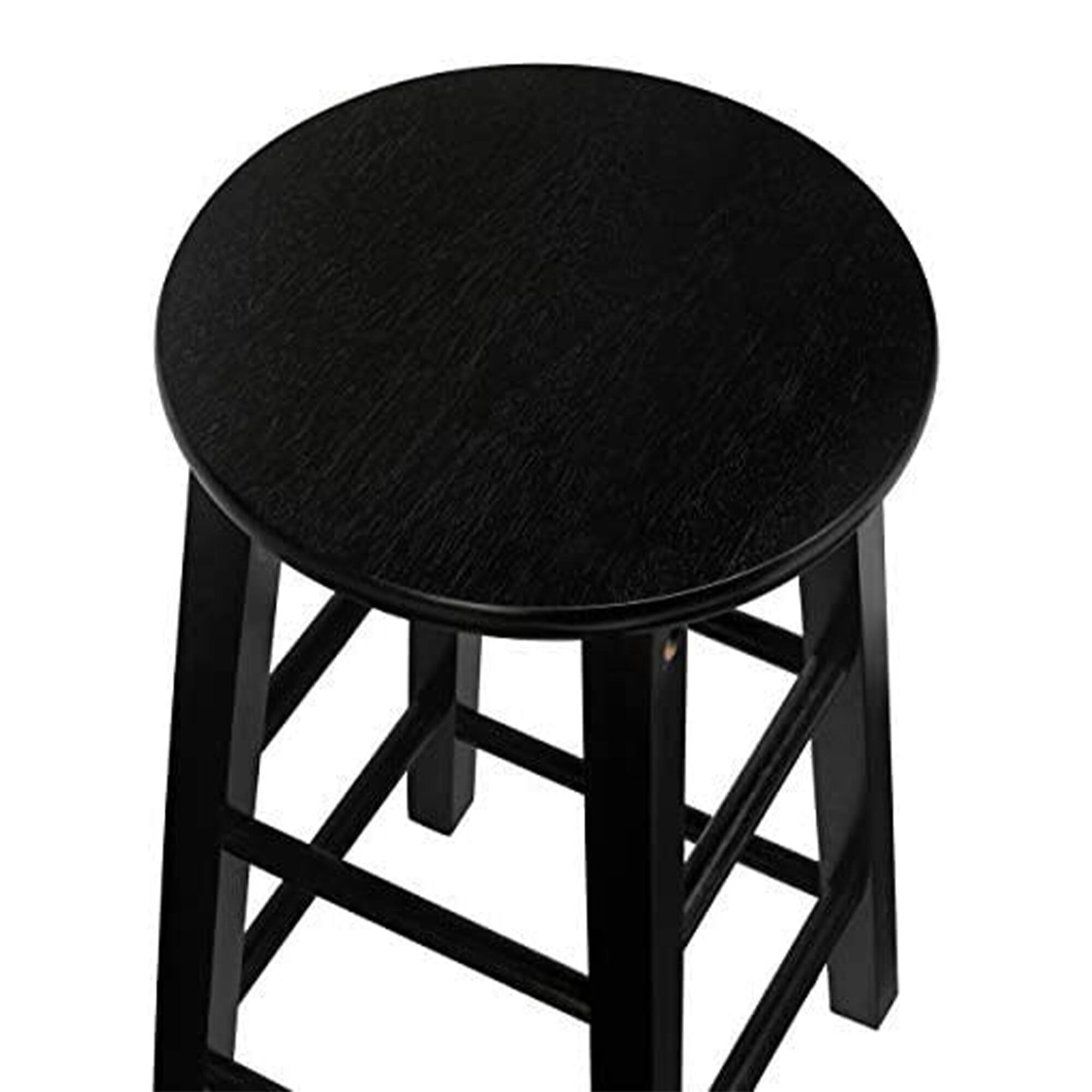 Alt View 3. PJ Wood - PJ Wood Classic Round Seat 29" Tall Kitchen Counter Stools, Black (Set of 10) - Black.