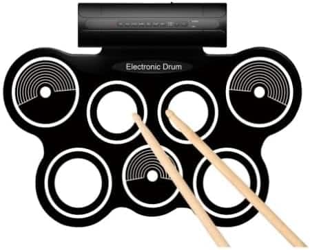 GARVEE - Electronic Roll Up Drum Set - 9 Pads, Portable, with App Control & Bluetooth MIDI, Perfect for Beginners