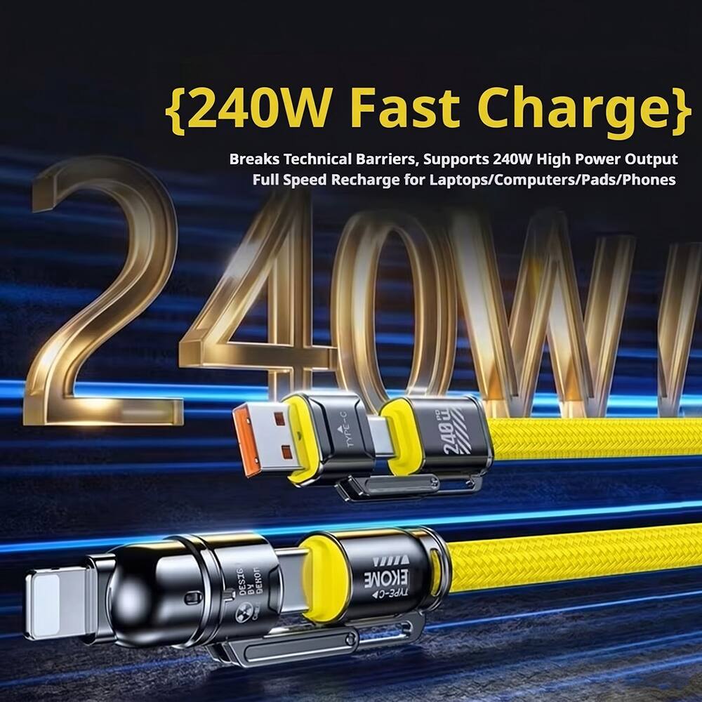 {240W Fast Charge} Breaks Technical Barriers, Supports 240W High Power Output Full Speed Recharge for Laptops/Computers/Pads/Phones