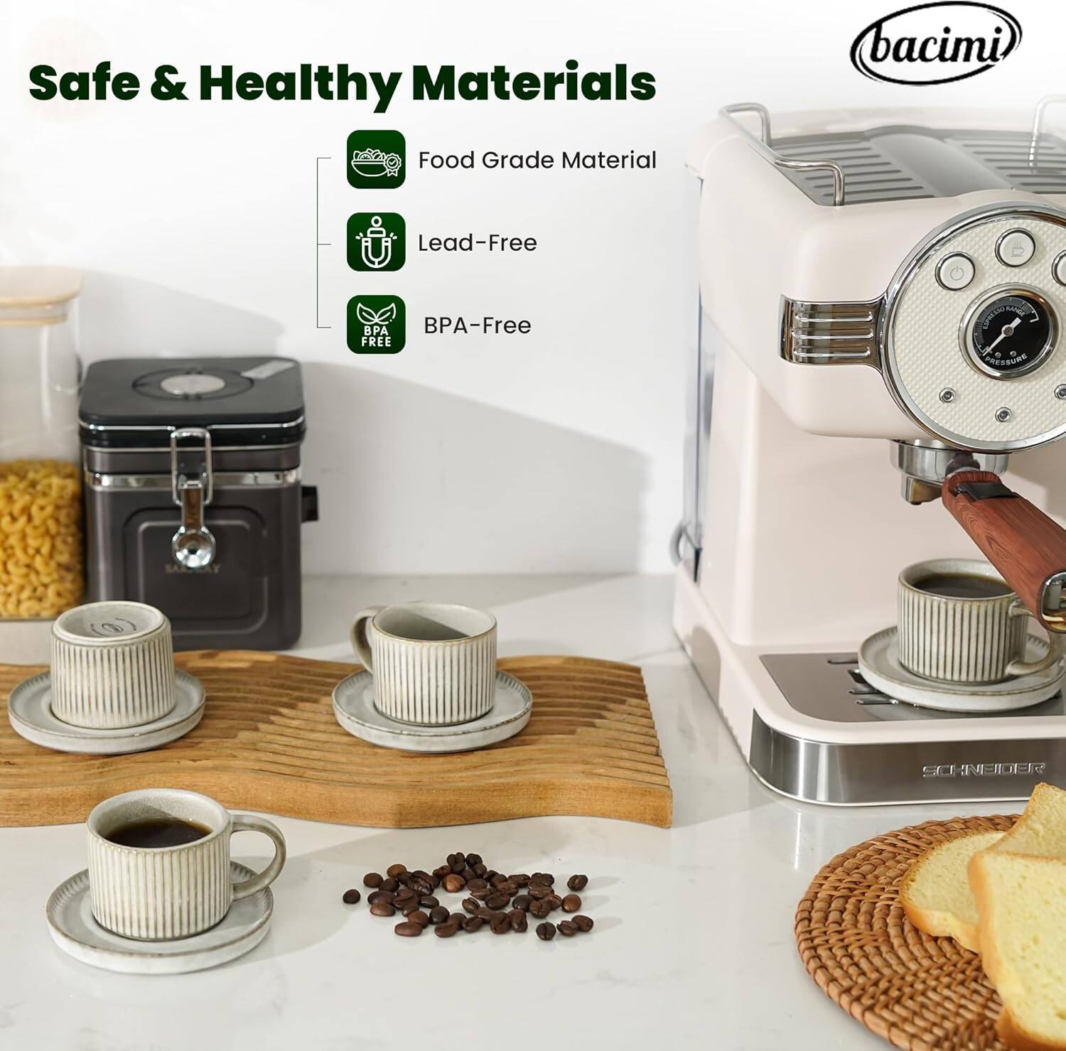 Safe & Healthy Materials  
Food Grade Material  
Lead-Free  
BPA-Free