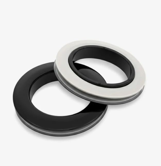 Angle. Gibraltar Hardware - 5" Port Hole Protector Rings, Two-Piece Snap-On Design for Bass Drum Head Protection.