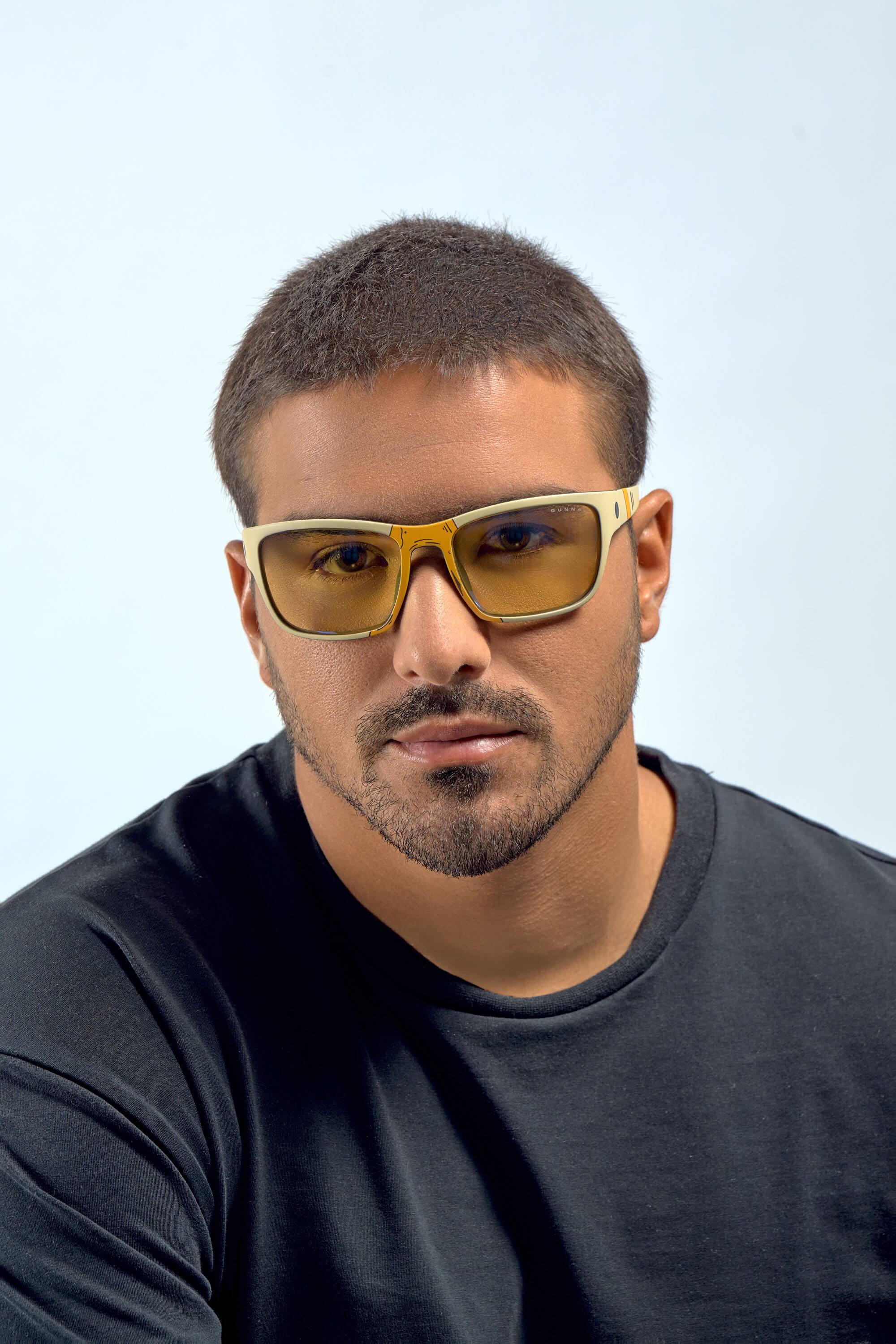 Alt View 3. GUNNAR - GUNNAR - Borderlands Ripper Computer Glasses with Blue Light Reduction, Amber Lenses - Bandit Smoke.