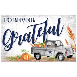 Fan Creations - Dallas Cowboys 11" x 19" Forever Grateful Sign - White
