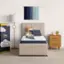 Left. Serta - Sleep to Go 6" Memory Foam Firm Mattress in a Box -Twin - Light Blue.