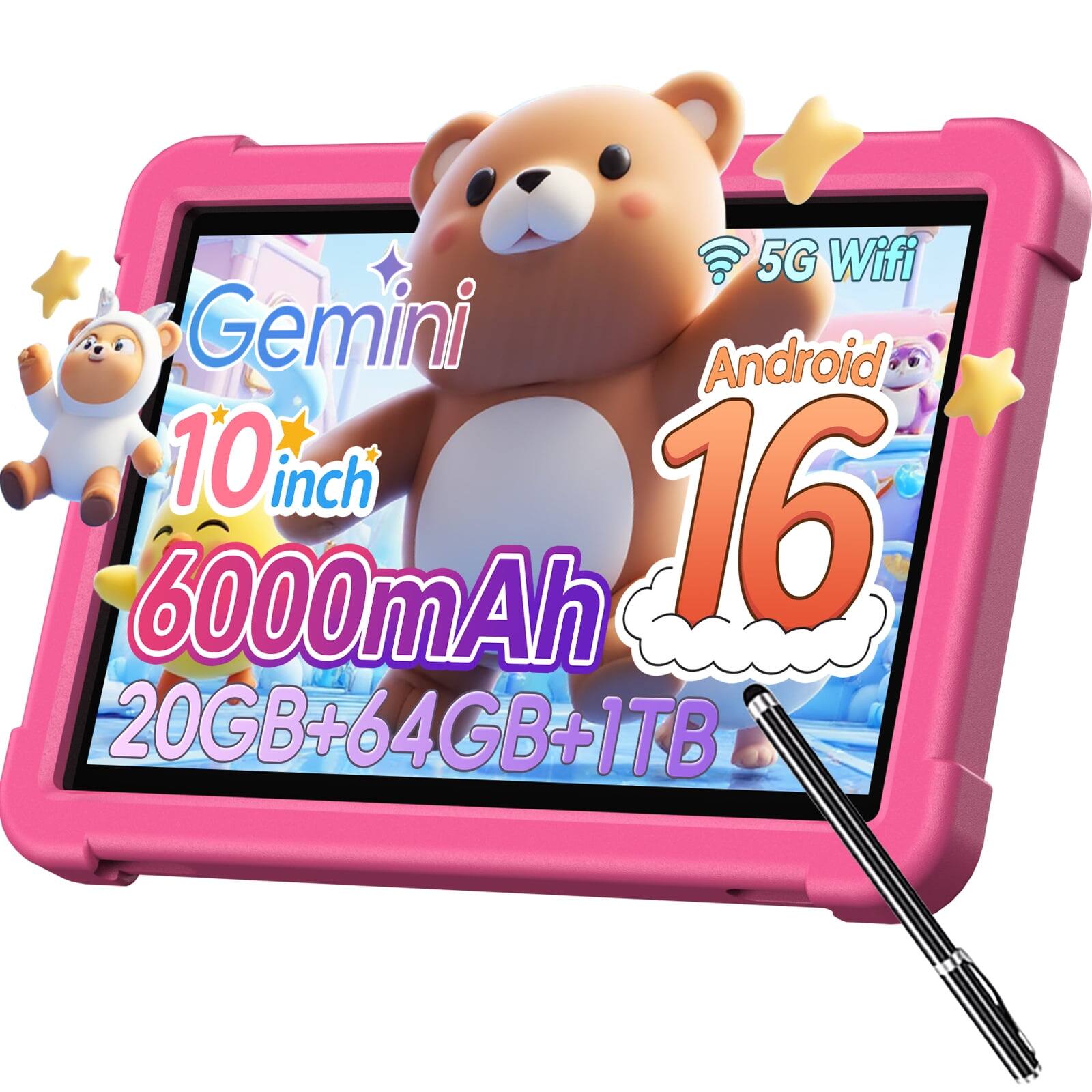 5G Wifi Gemini Android 10th inch 6000mAh 16 20GB+64GB+1TB