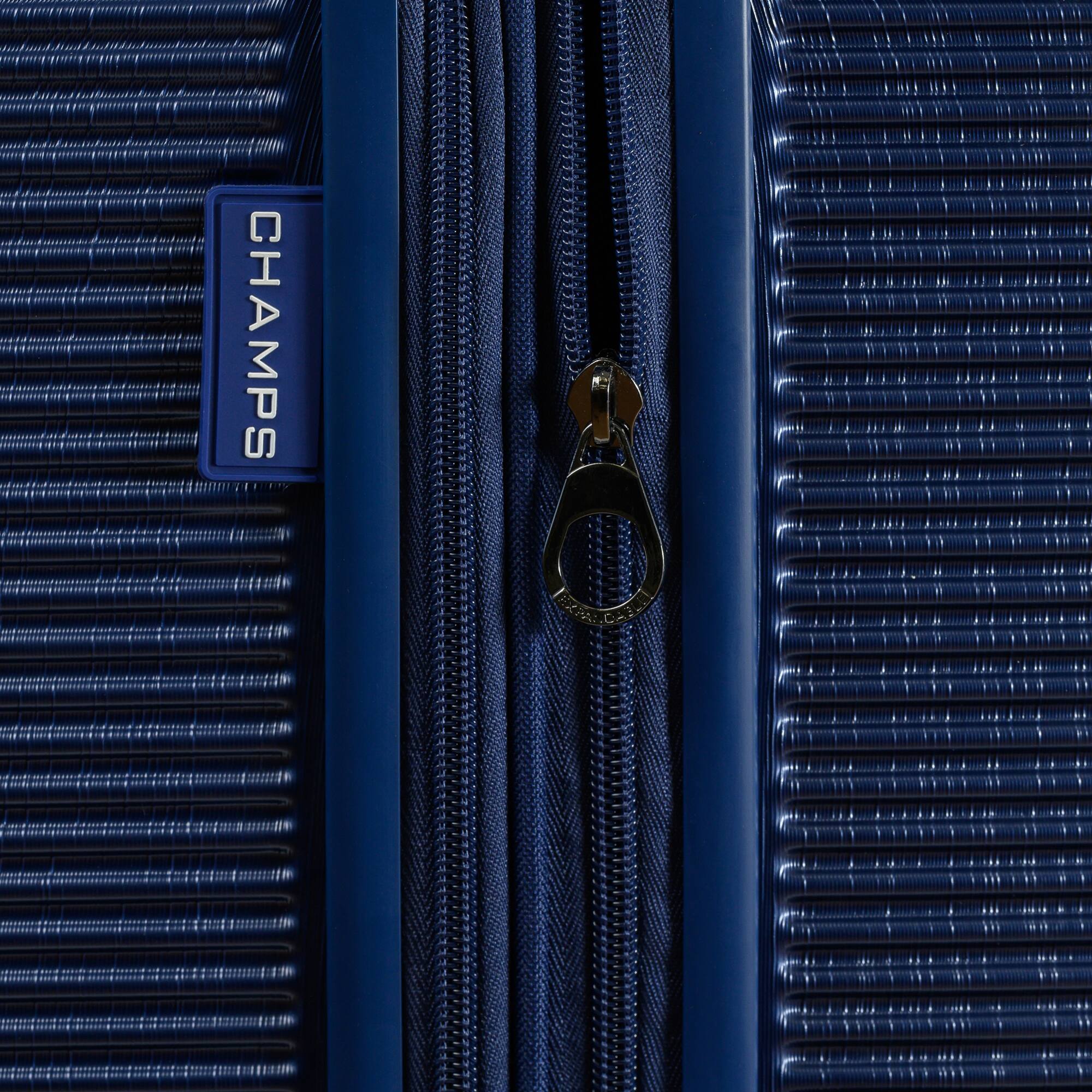 Alt View 2. Champs - Iconic II Collection 3 Piece Luggage Set - Navy.