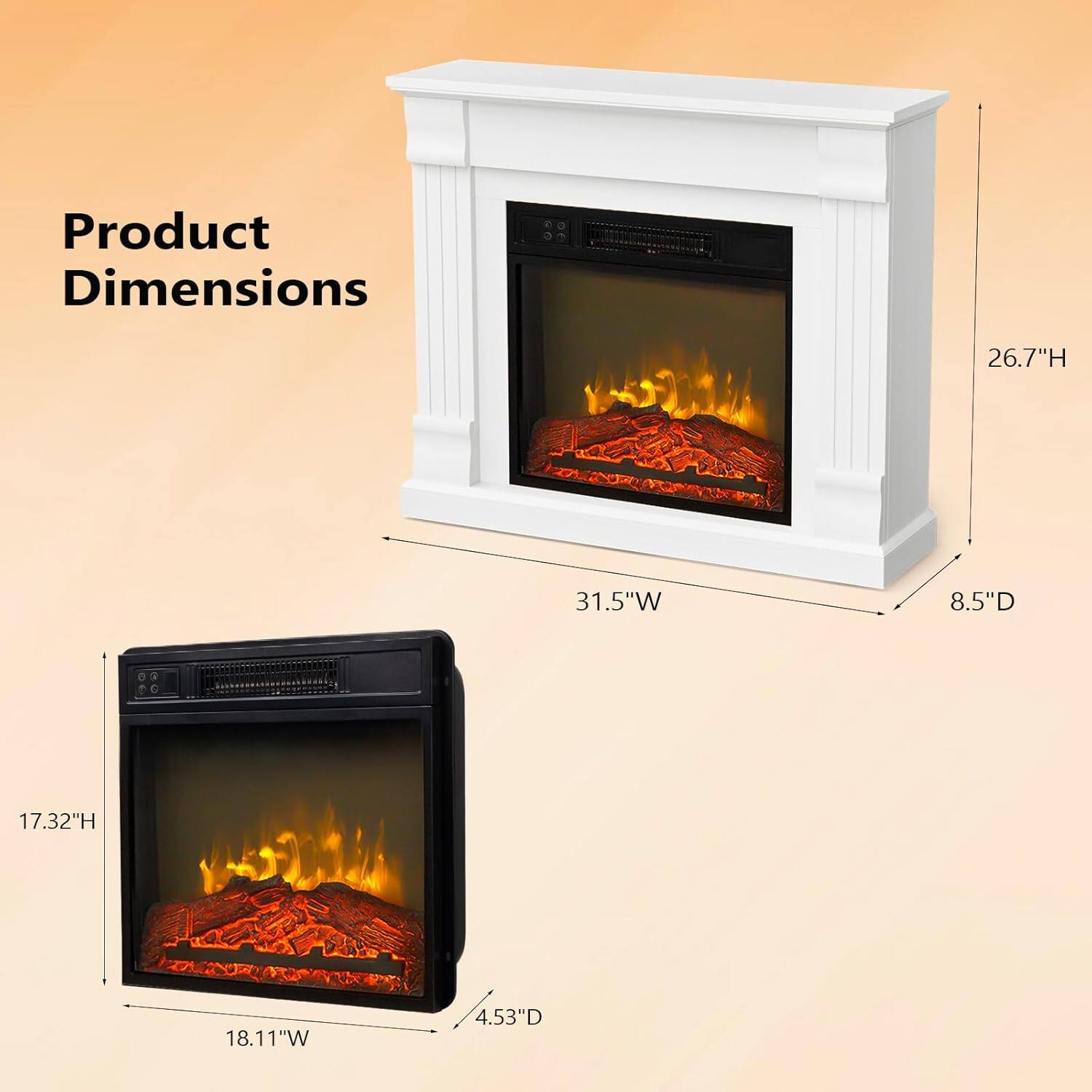 Product Dimensions

- 26.7"H x 31.5"W x 8.5"D
- 17.32"H x 18.11"W x 4.53"D