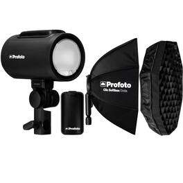 Profoto - A2 Monolight with Clic Softbox 2 Feet Octa and Softgrid w/Extra Battery
