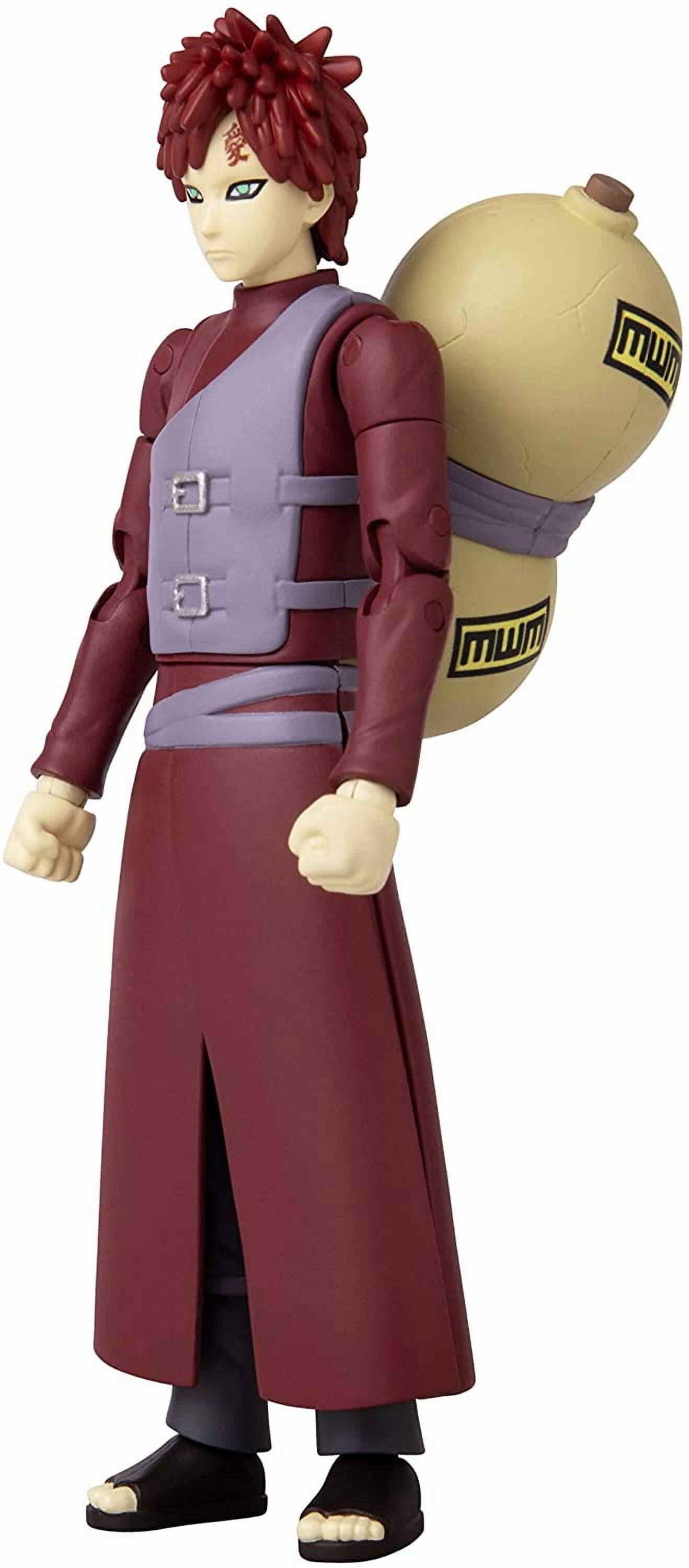 Back. Bandai - Bandai America - Anime Heroes Naruto Gaara 6.5 Action Figure   - COLLECTIBLES - Multicolor.