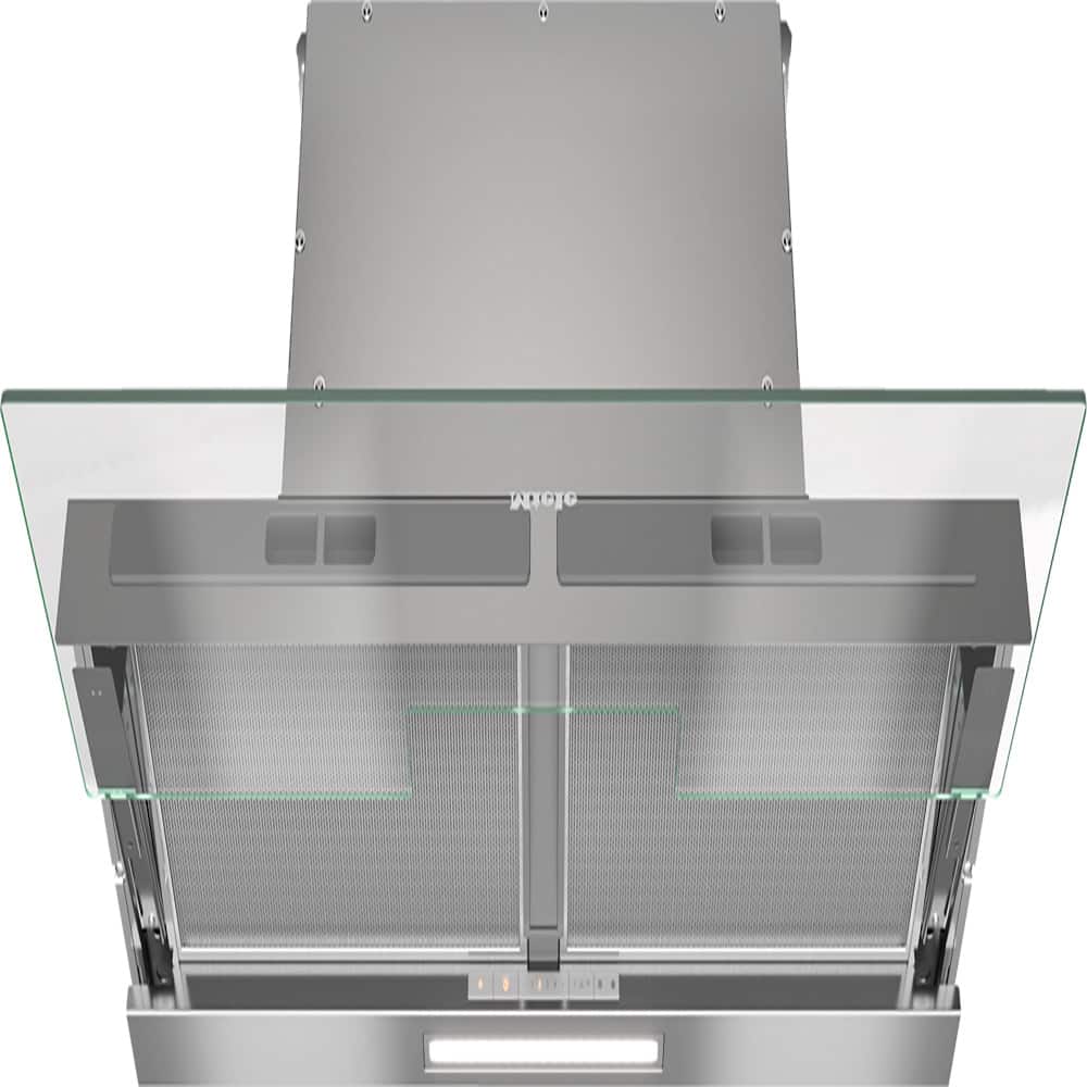 Miele - 34 inches - Convertible - Downdraft Range Hood - Stainless Steel - Front_Zoom