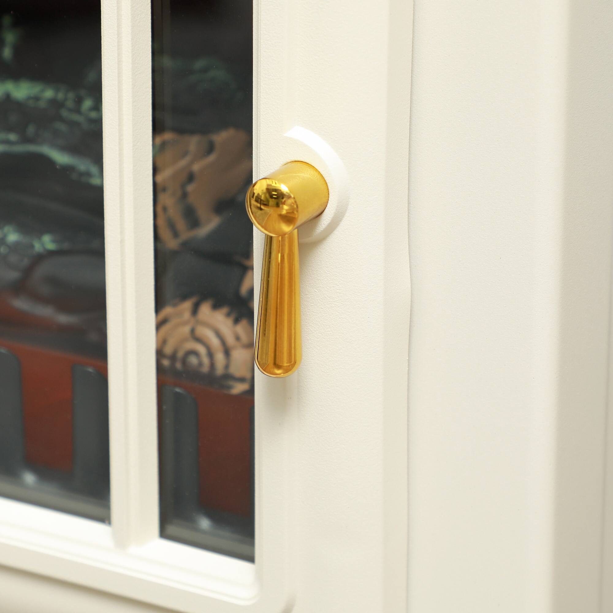 Alt View 5. Homcom - 22" Electric Fireplace Heater, Freestanding Fire Place Stove with Realistic LED Flames and Logs.