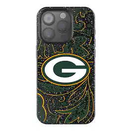 Keyscaper - NFL - Green Bay Packers Paisley Bling iPhone Case - 16 Pro Max - Black