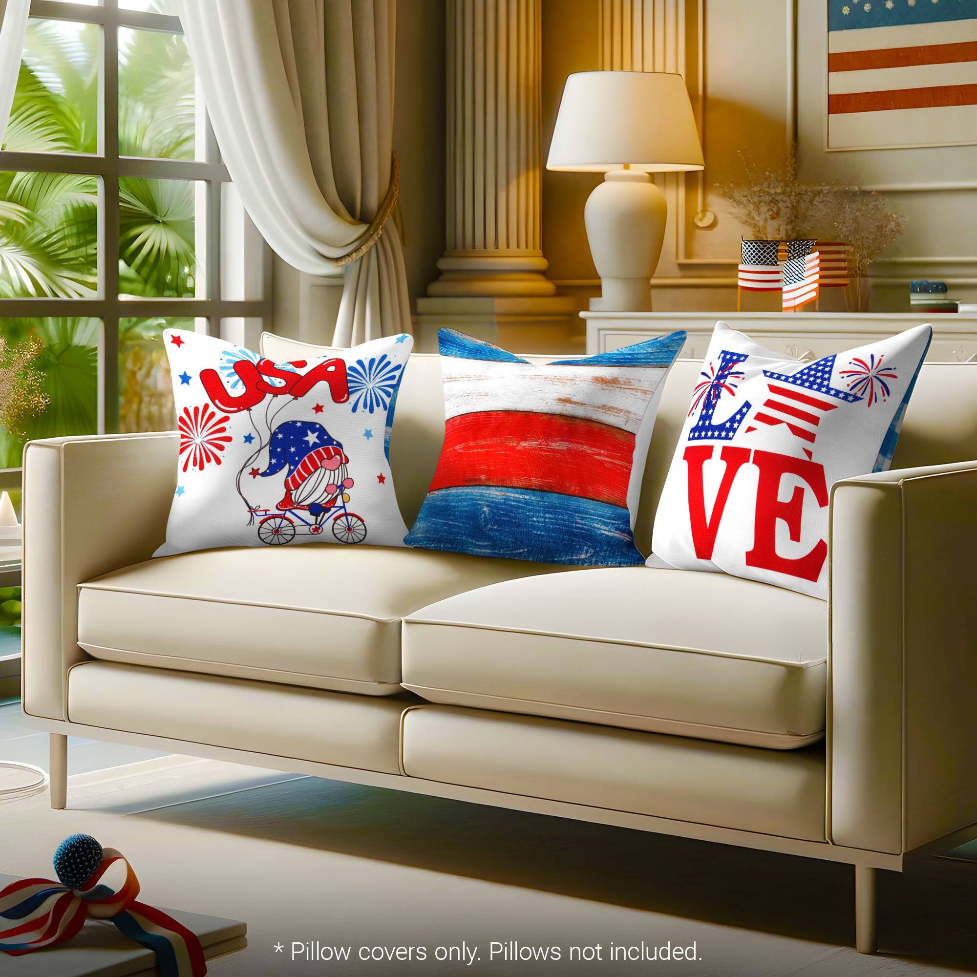 USA LOVE  
* Pillow covers only. Pillows not included.