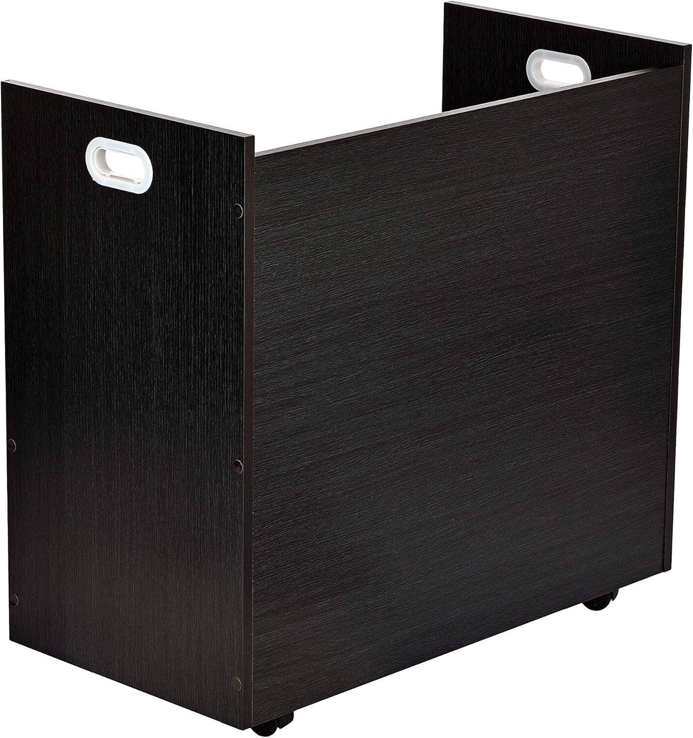 Alt View 5. AdirOffice - Wood 21-Slot Portable Roll File Cart - Black.