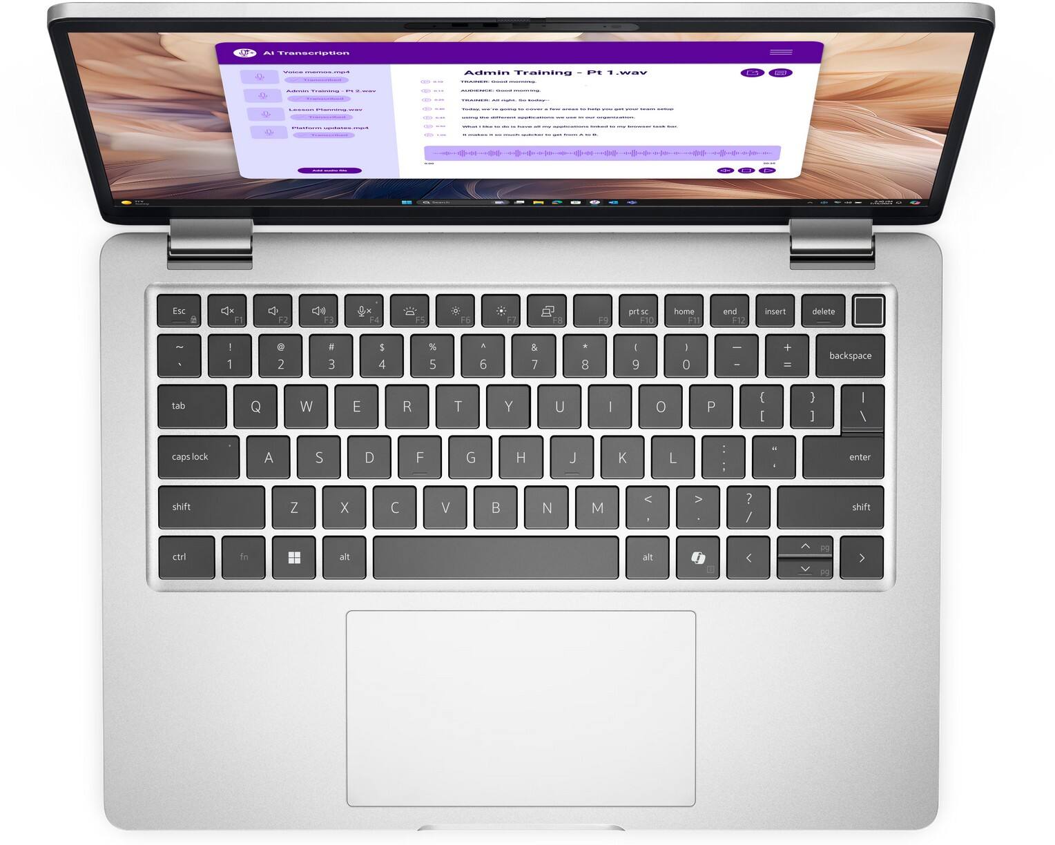 AI Transcription

Admin Training - Pt 1.wav

- Video: admin_training_pt_1.mp3
- Admin Training, Pt 1 (wav)
- Lesson Planning, Pt 2 (wav)
- Platform Overview, Pt 1 (wav)
- Platform Overview, Pt 2 (wav)

TRANSCRIPTION

- [Timestamps and text from the audio]

[Text from the image is not fully clear, but this is the general structure based on the visible content.]