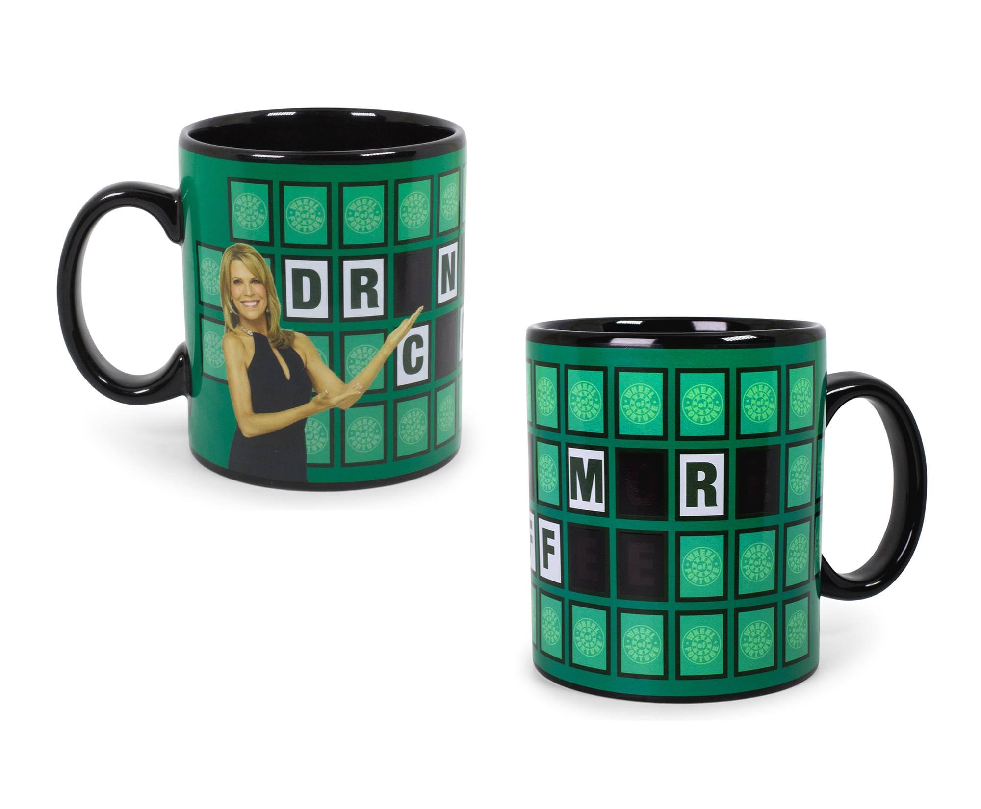 Alt View 1. Just Funky - Wheel of Fortune "Drink More Coffee" Color-Changing Mug | Holds 16 Ounces - Green.