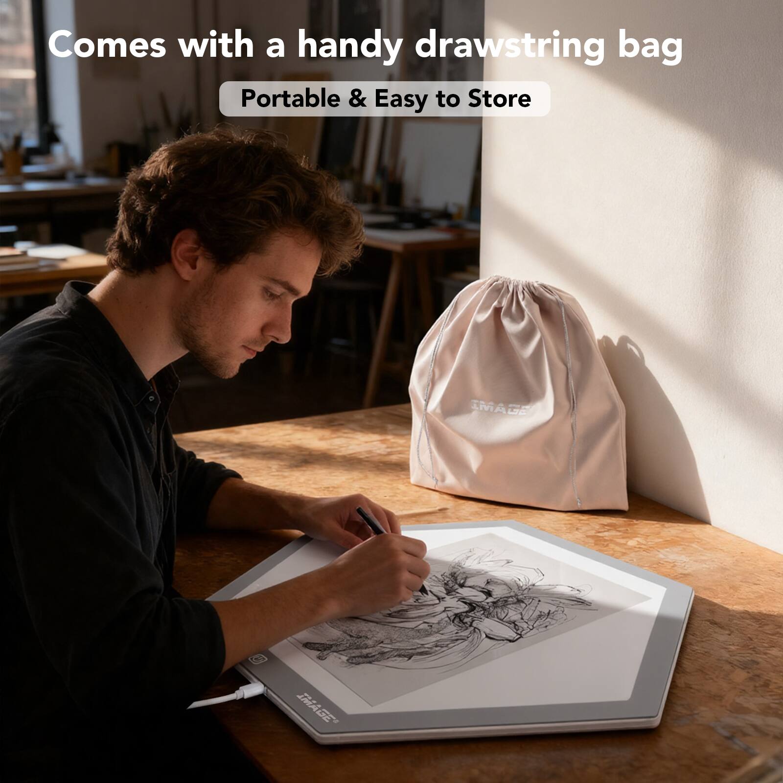 Comes with a handy drawstring bag  
Portable & Easy to Store