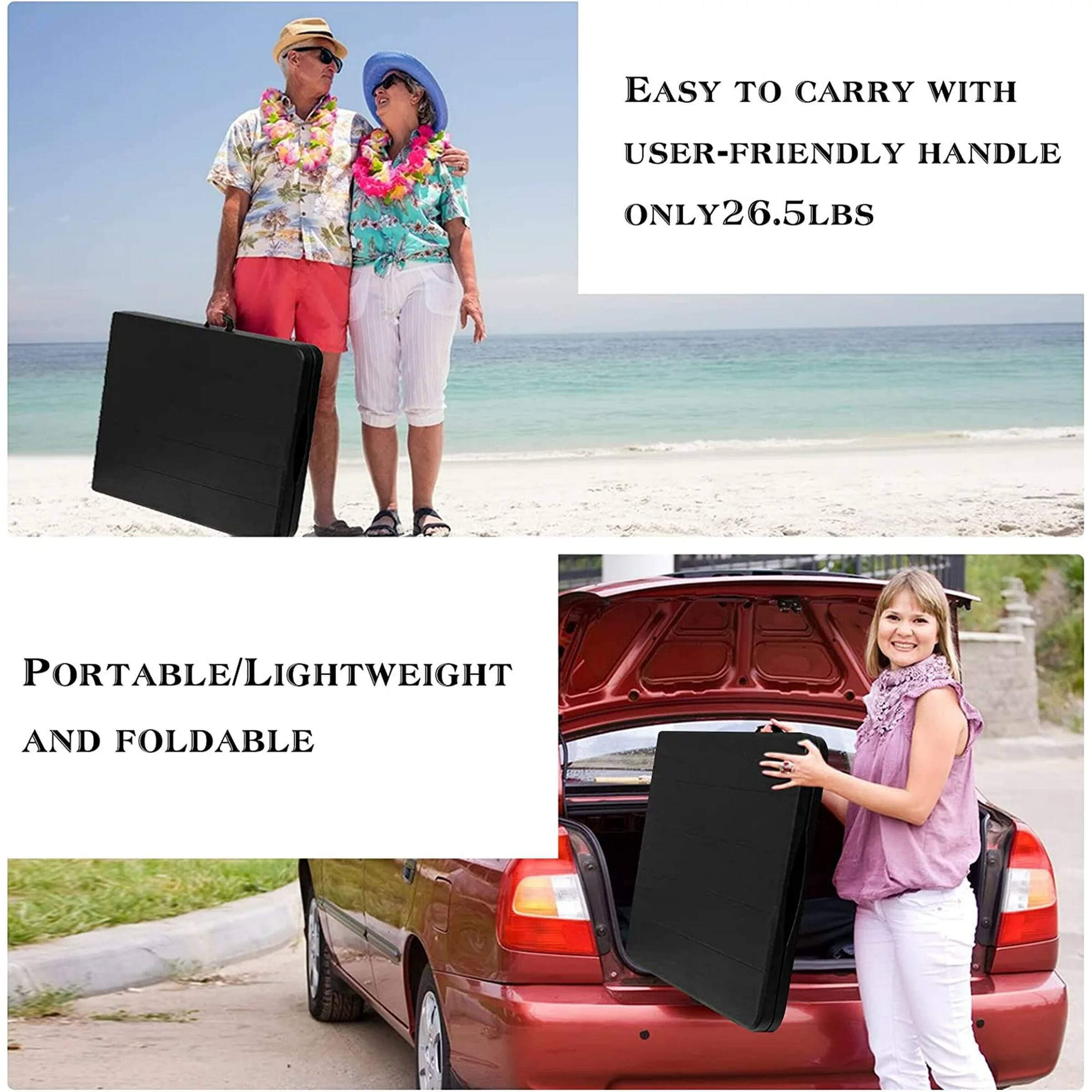 EASY TO CARRY WITH  
USER-FRIENDLY HANDLE  
ONLY 26.5LBS  

PORTABLE/LIGHTWEIGHT AND FOLDABLE