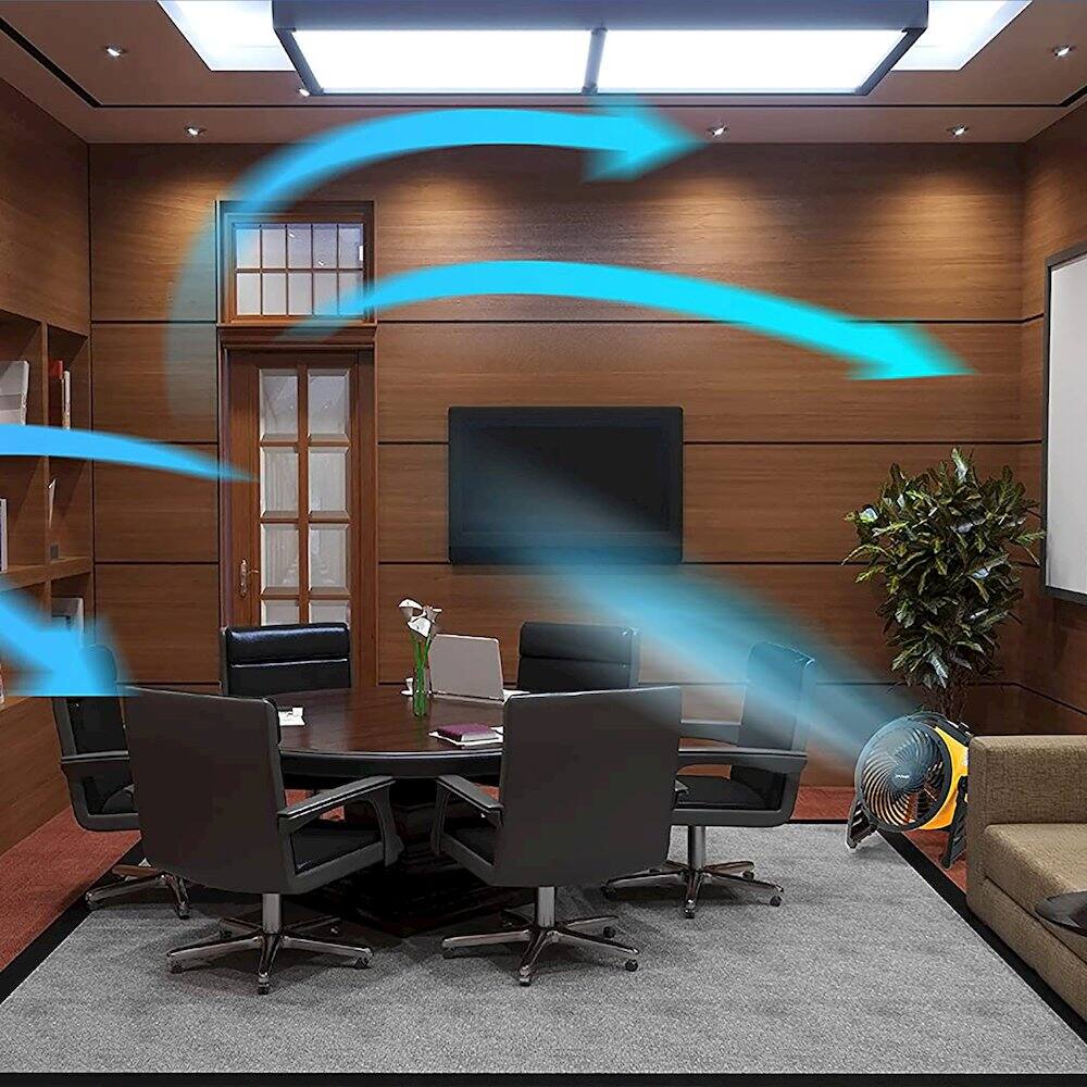 Alt View 7. XPOWER - Cordless Rechargeable 11" Sealed Brushless DC Motor Air Circulator Utility Fan - Yellow.