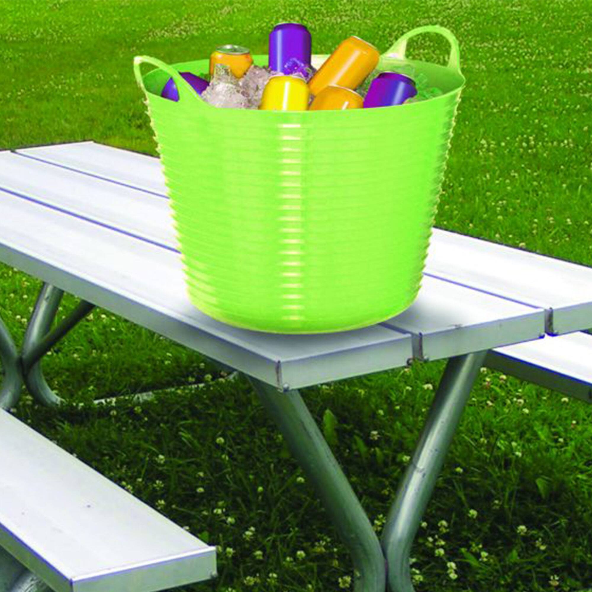 Alt View 4. Little Giant - Little Giant 11 Gallon Heavy Duty Farm Bucket Poly/Rubber Flex Tub with Handles.