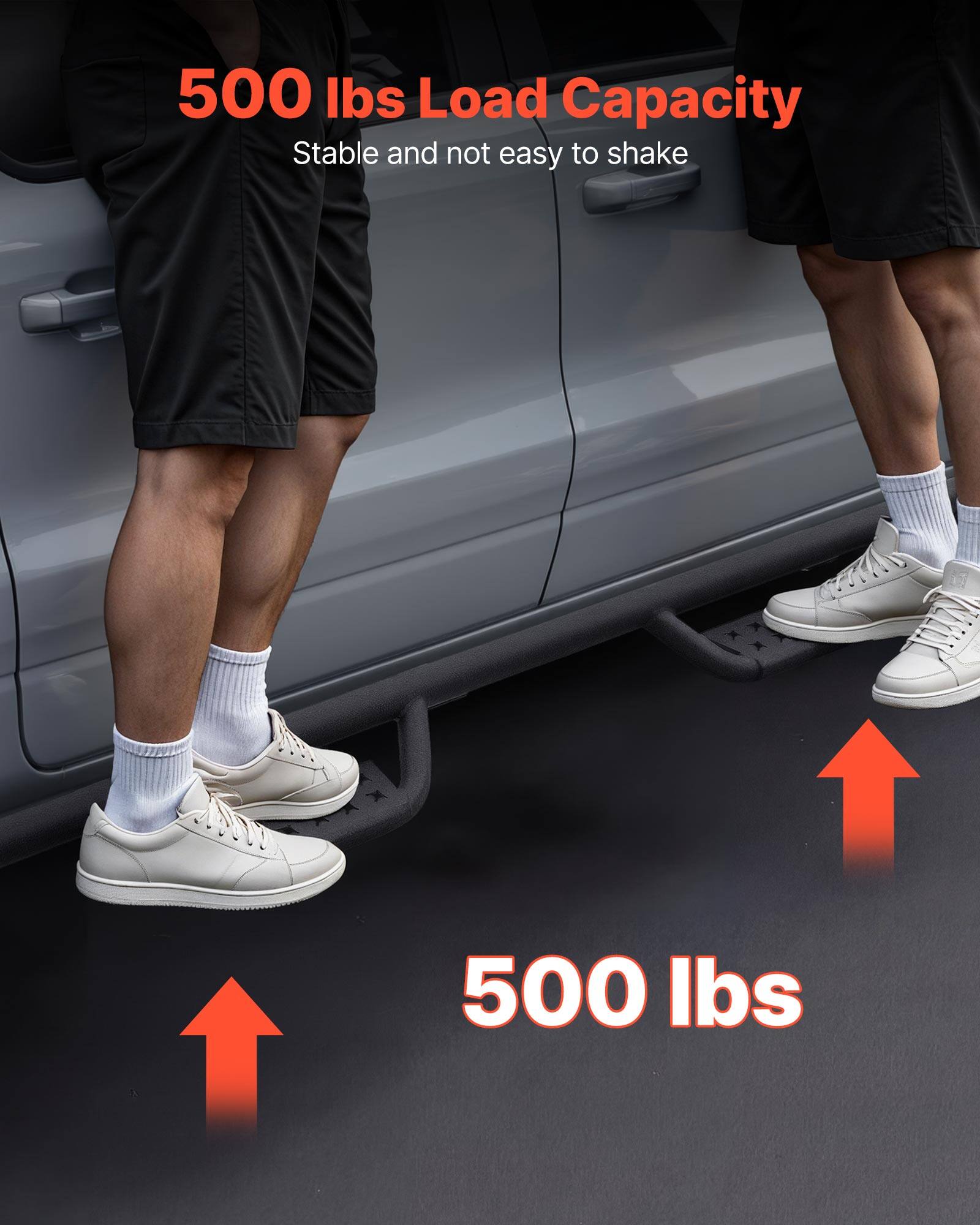 500 lbs Load Capacity  
Stable and not easy to shake  
500 lbs