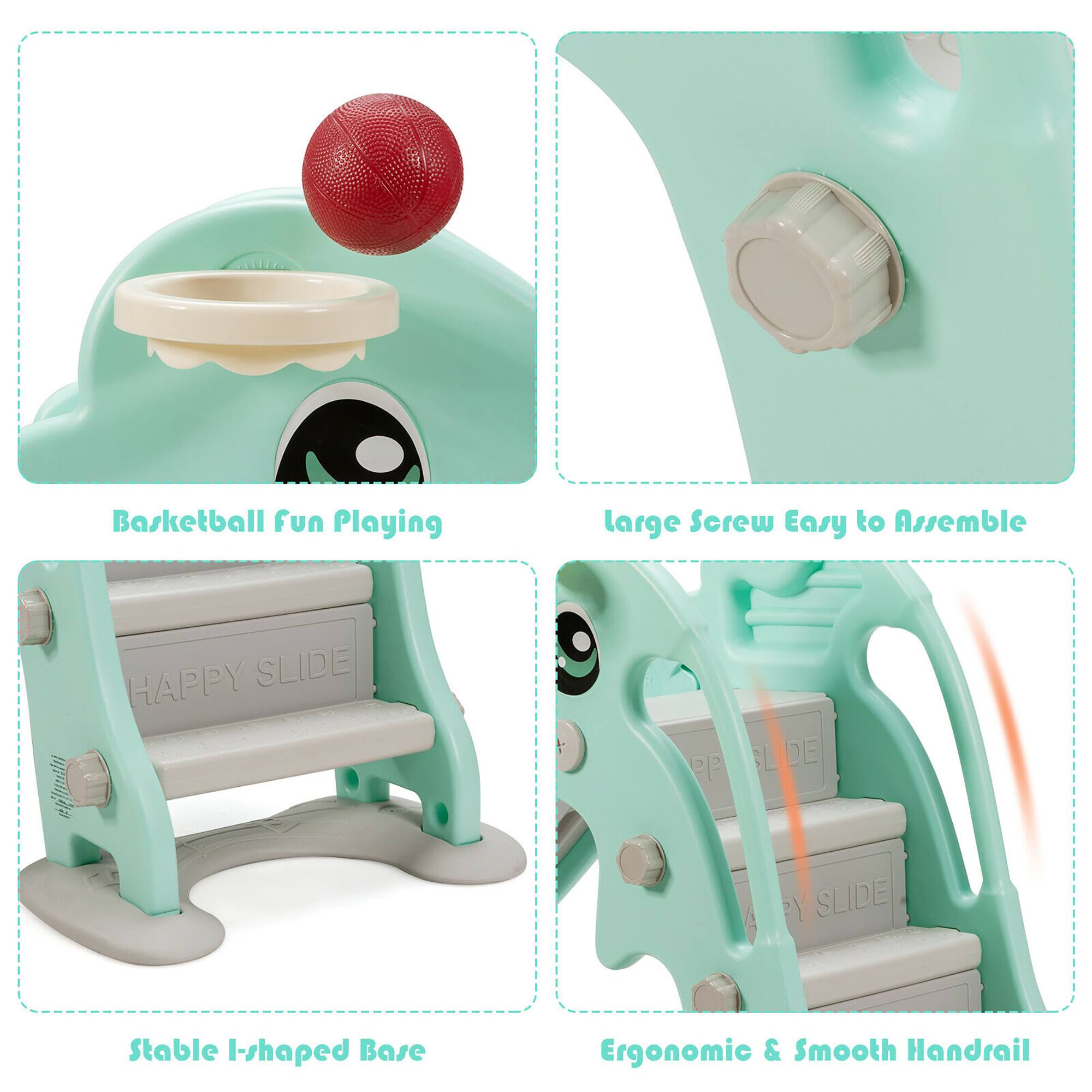 Basketball Fun Playing  
Large Screw Easy to Assemble  
Stable I-shaped Base  
Ergonomic & Smooth Handrail