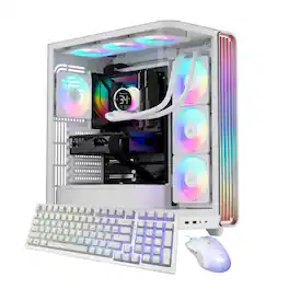 iBUYPOWER - Trace Gaming Desktop PC - AMD Ryzen 7 9800X3D, NVIDIA GeForce RTX 5070Ti 16GB, 32GB DDR5 RGB, 2TB NVMe SSD - White